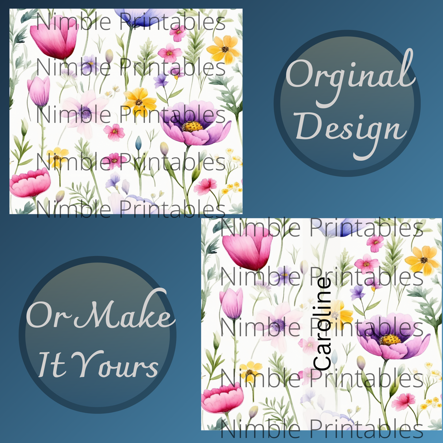 Wildflowers Tumbler Wrap Design 20z Tumbler Digital Download PNG, Customized Sublimation Tumbler Digital File Floral PNG