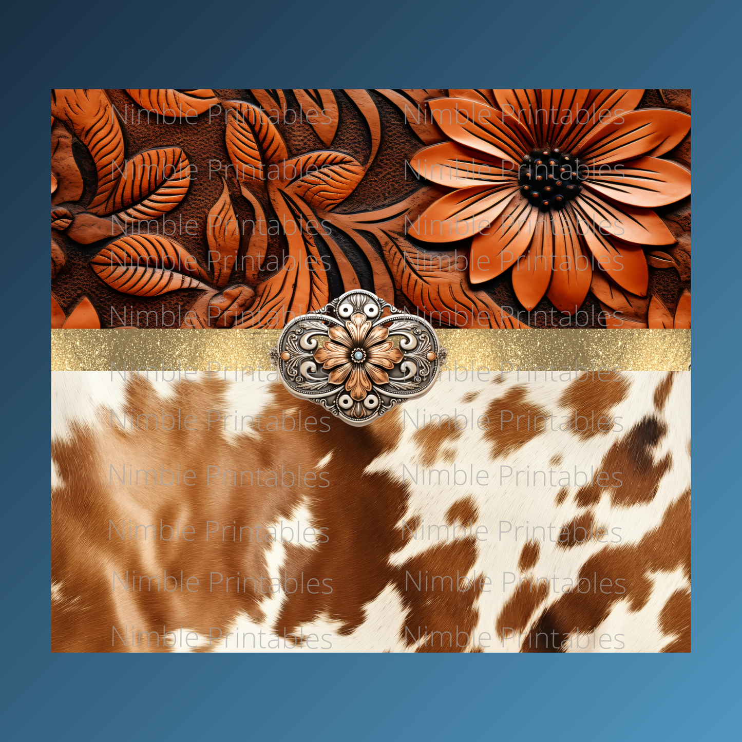 Western Tumbler Wrap Design 20z Tumbler Digital Download PNG Digital File Sublimation Tumbler Wrap Wood Engraved Cowhide Tumbler Wrap