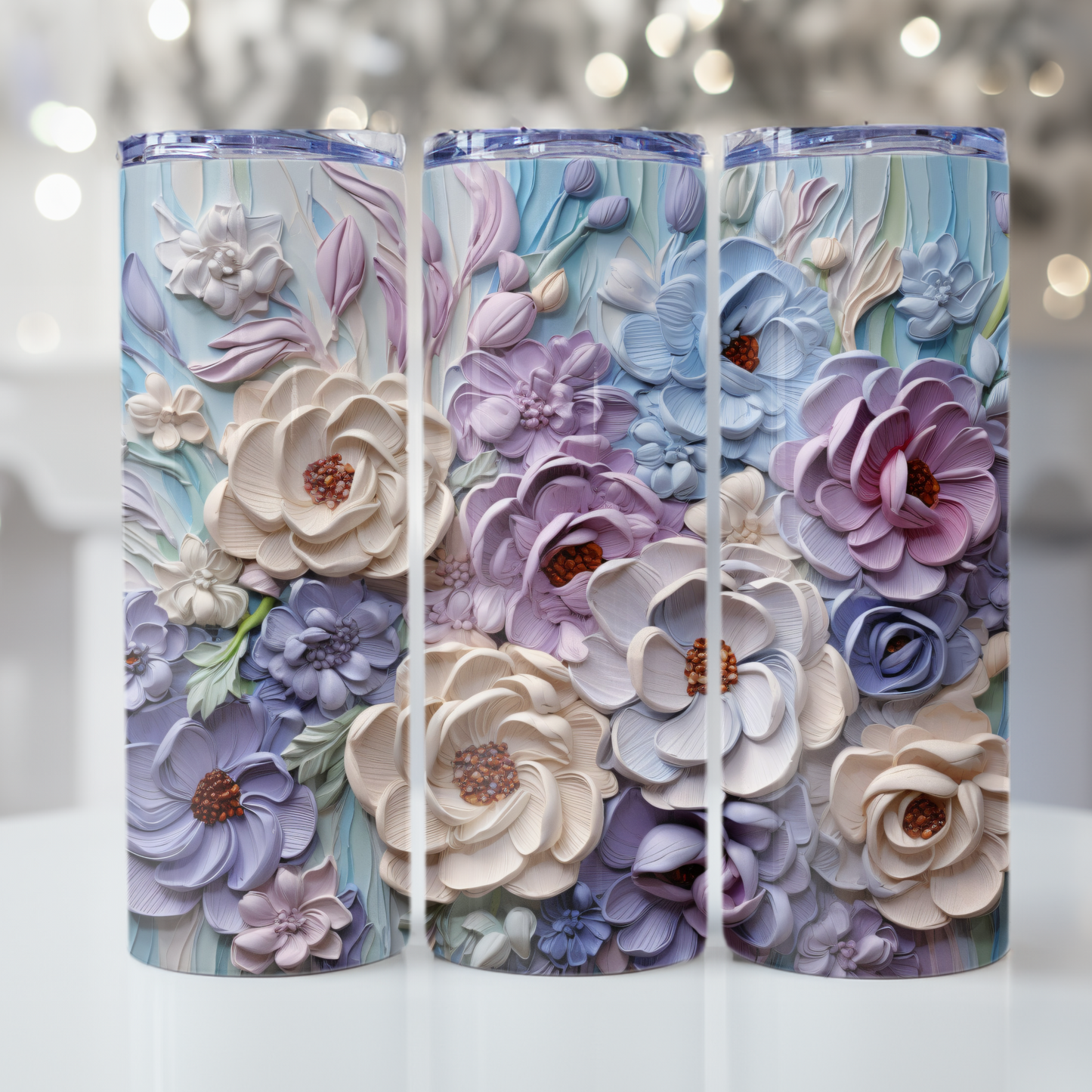 Floral Tumbler Wrap Design 20z Tumbler Digital Download PNG Sublimation Tumbler Wrap Floral PNG Canvas Painting