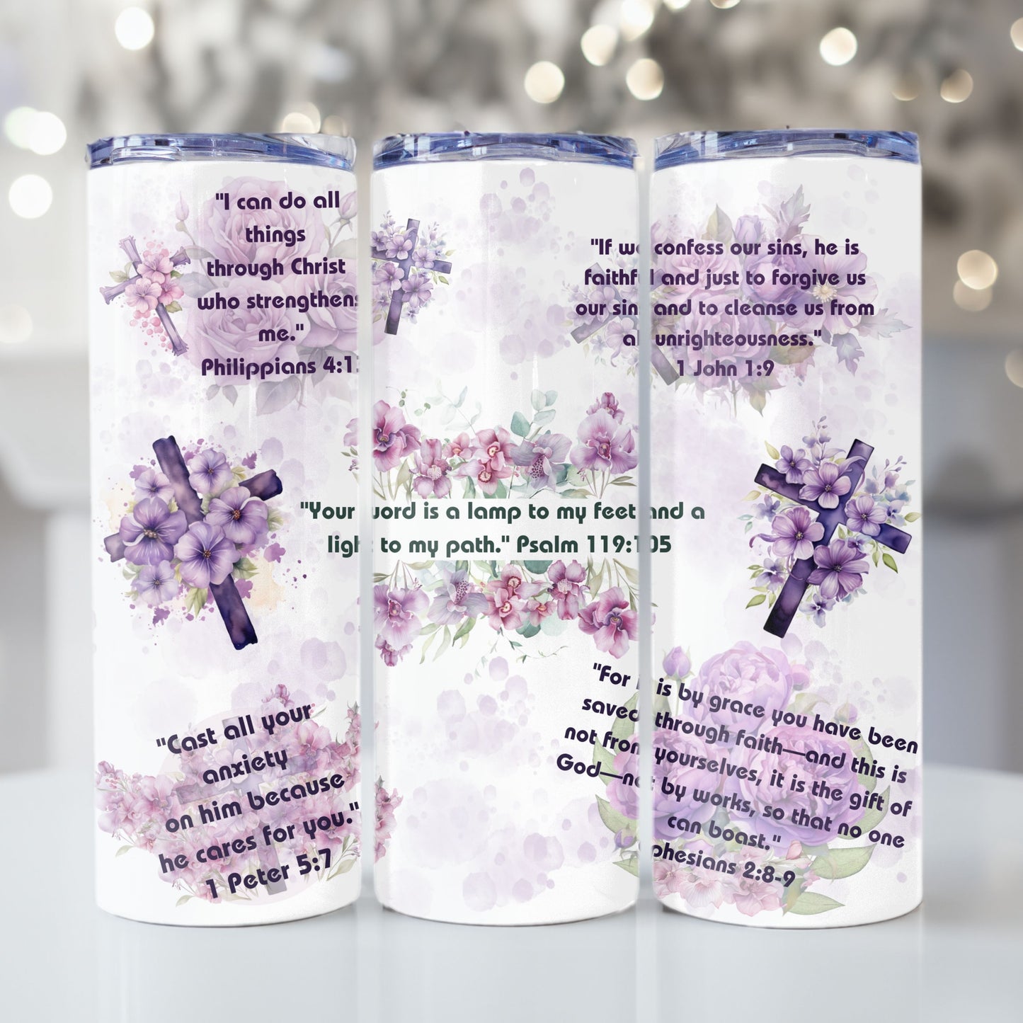 Religious Tumbler Wrap 20z Skinny Tumbler Sublimation Design Digital Download PNG Floral Tumbler Wrap Christian Tumbler Wrap