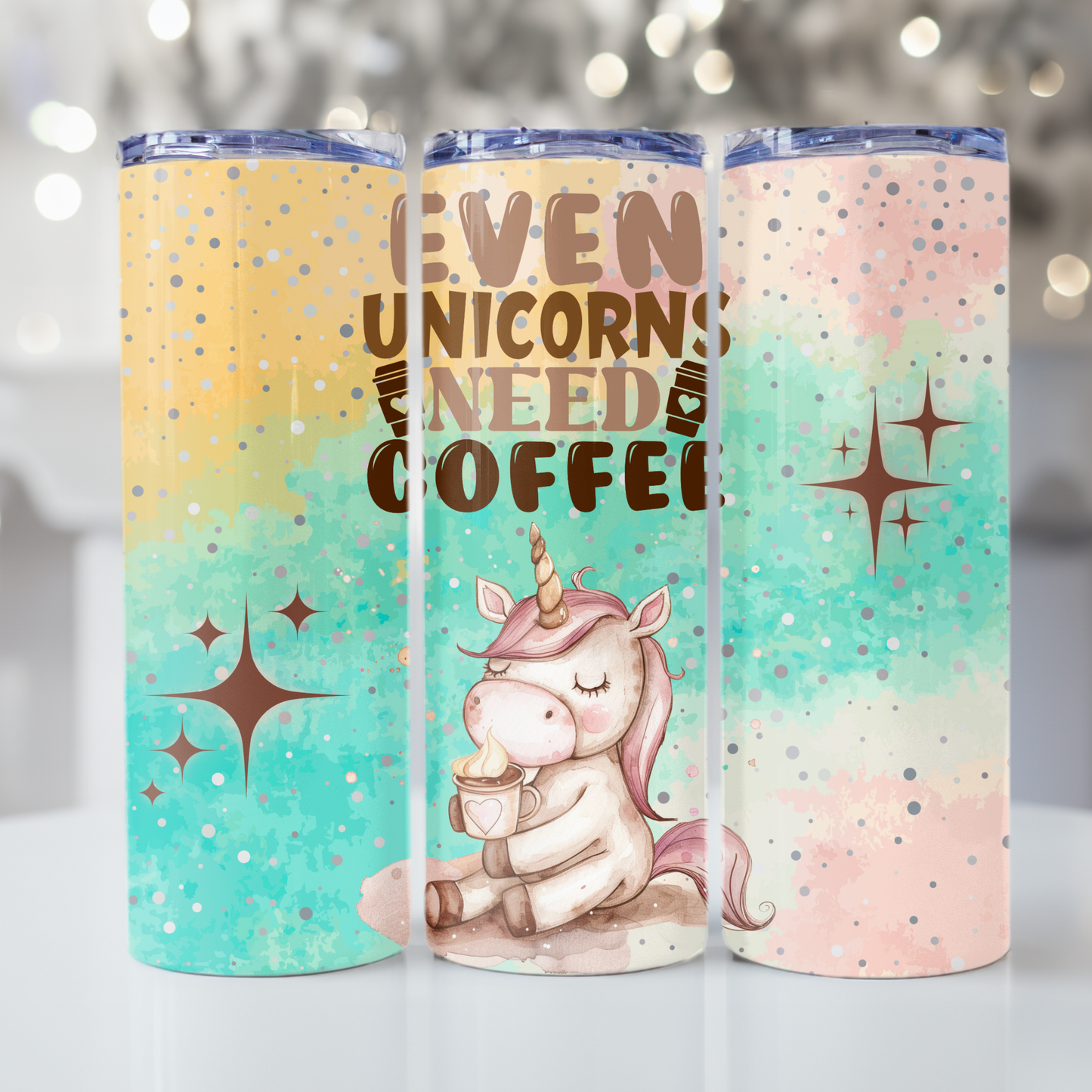 Unicorn Tumbler Wrap Design 20z Tumbler Digital Download PNG Digital File Sublimation Coffee PNG, Unicorn PNG, Pink PNG