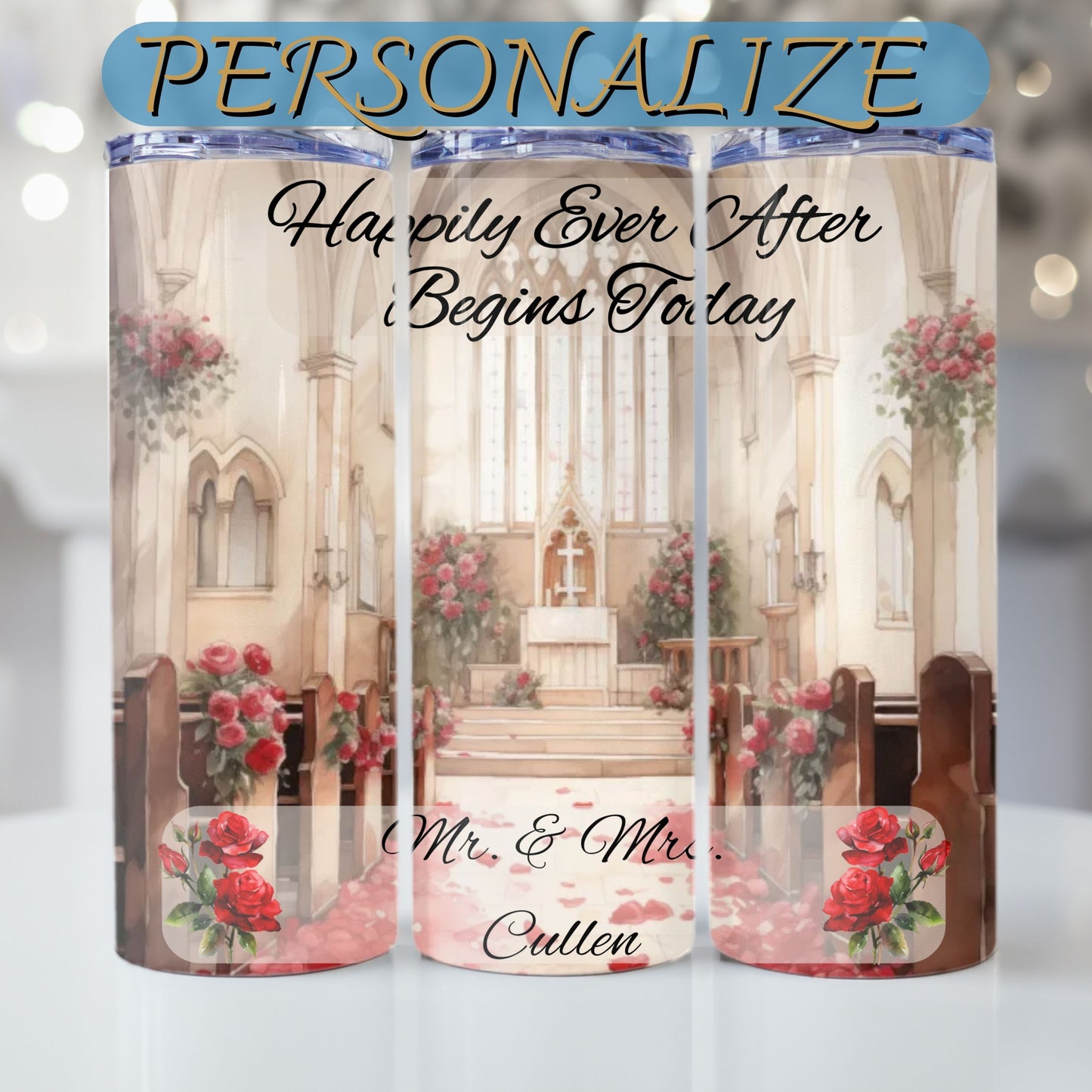 Wedding Tumbler Wrap 20z Skinny Tumbler Sublimation Design Digital Download PNG Bridal Tumbler Wrap Floral Tumbler Wrap