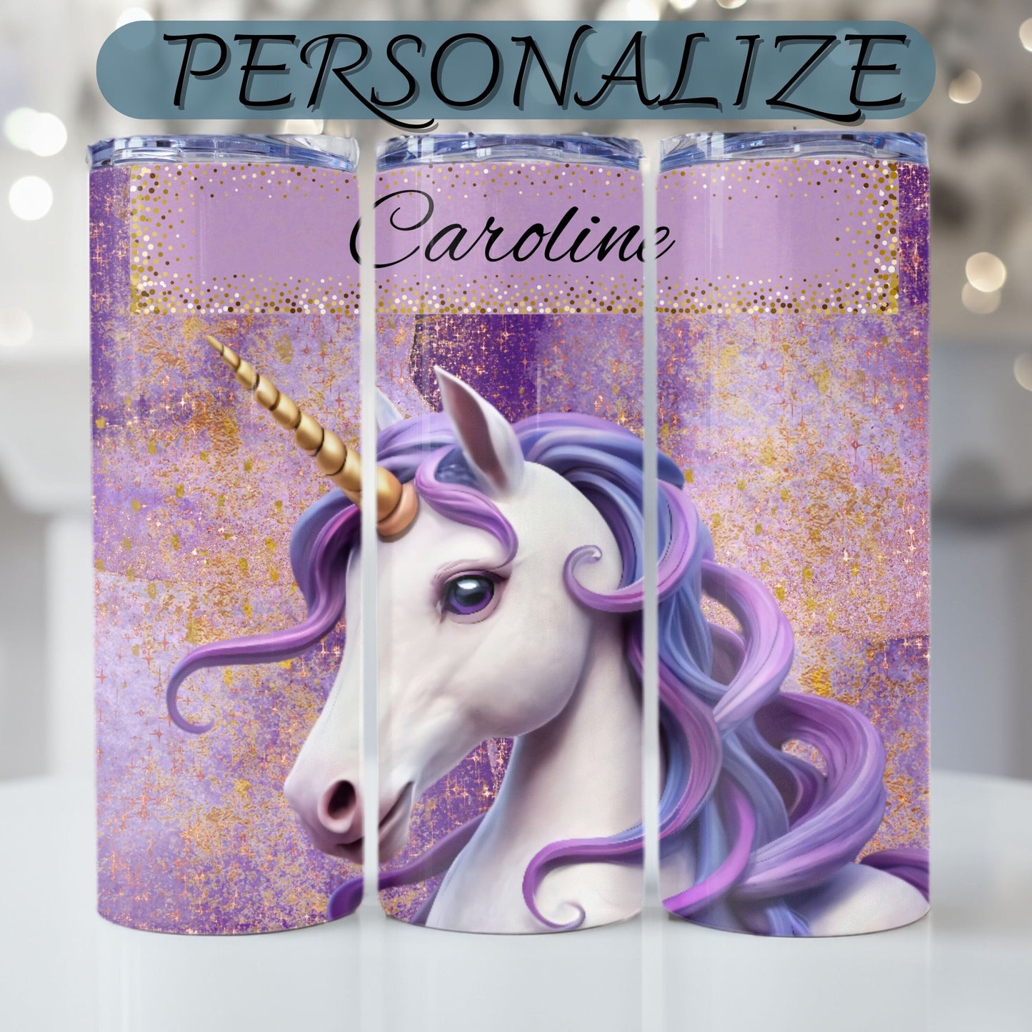 Unicorn Tumbler Wrap 20z Tumbler Customized Tumbler Sublimation Design Digital Download PNG Purple Tumbler Wrap Cute Tumbler Wrap