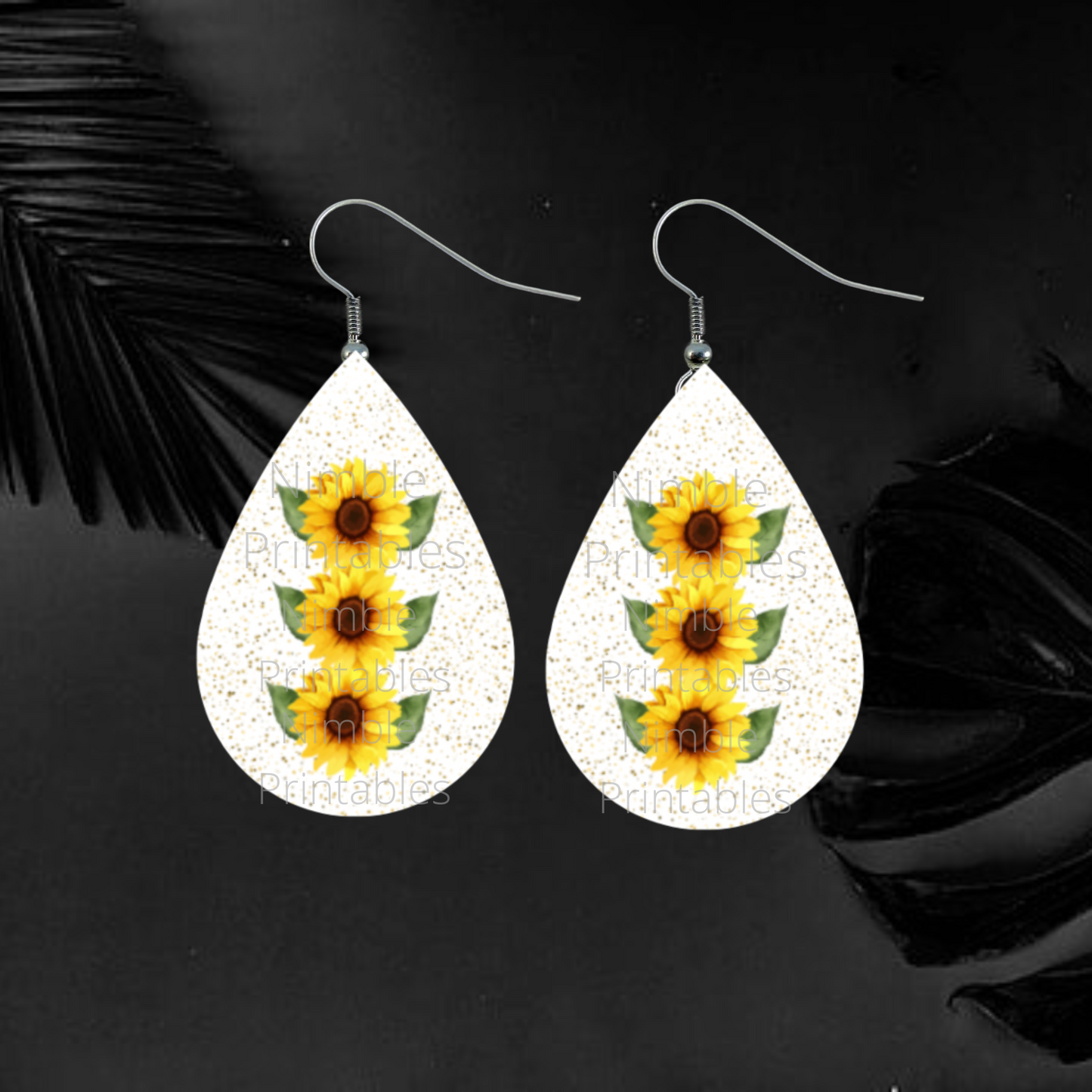 Teardrop Earring Bundle PNG Summer png Beach png, Sunflower png, Sun png Sublimation Design Digital Download Instant Download