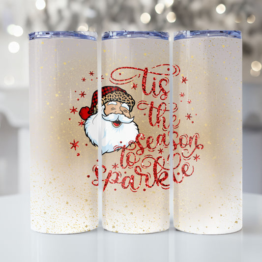Christmas Tumbler Wrap 20z Skinny Tumbler Sublimation Design Digital Download PNG Santa Claus Tumbler Wrap Christmas PNG