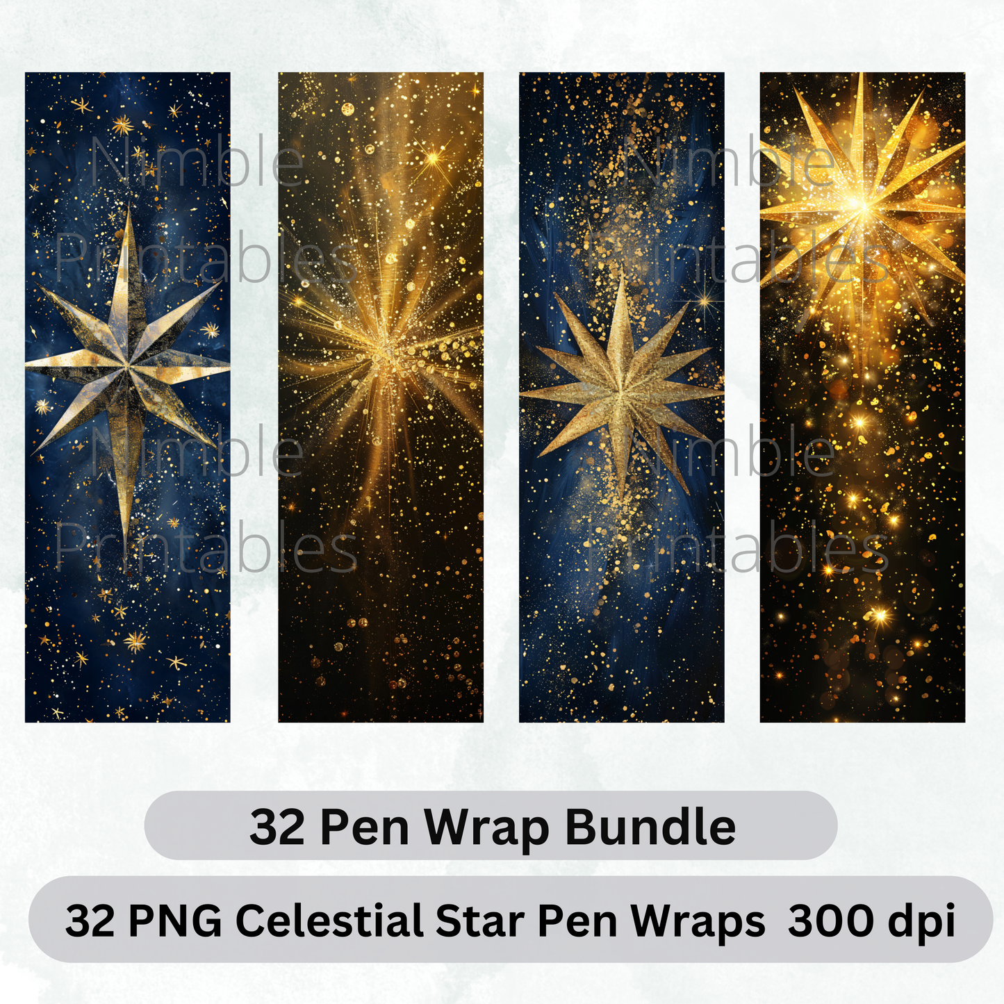 Pen Wraps Listing - Celestial Star PNG Pen Wrap PNG, Ink Joy Pen Wraps, Waterslide Pen Wrap PNG,  Digital Downloads, Instant Download