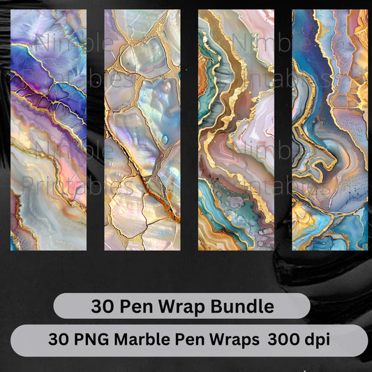 Pen Wraps PNG, Marble PNG, Pen Wrap Waterslide, Ink Joy pen wraps, Glitter pen wraps, Kintsugi PNG, Digital Downloads, Instant Download