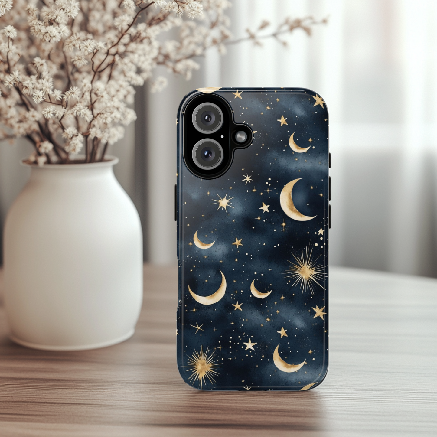 Celestial Phone Case - Tough Cases with Moon and Stars Design, Galaxy Phone Cover, Night Sky Accessories, Astrology Gift, Space [...]