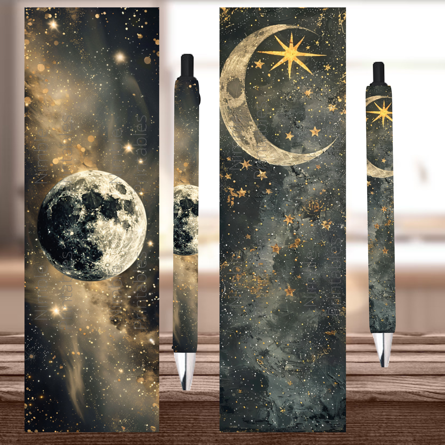Celestial Moon and Stars Bookmark Set, Astrology Lovers Gift, Space Themed Page Keeper, Unique Handmade Literary Accessories