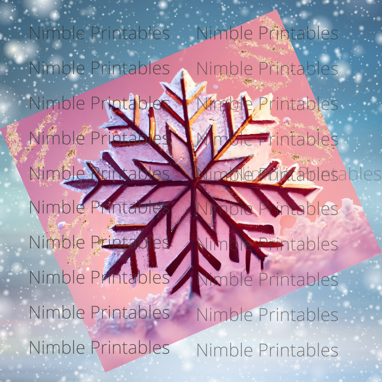 Christmas Tumbler Snowflake Wrap, Design 20z Tumbler Digital Download PNG, Digital File Sublimation Tumbler Wrap Snowflake PNG Christmas PNG