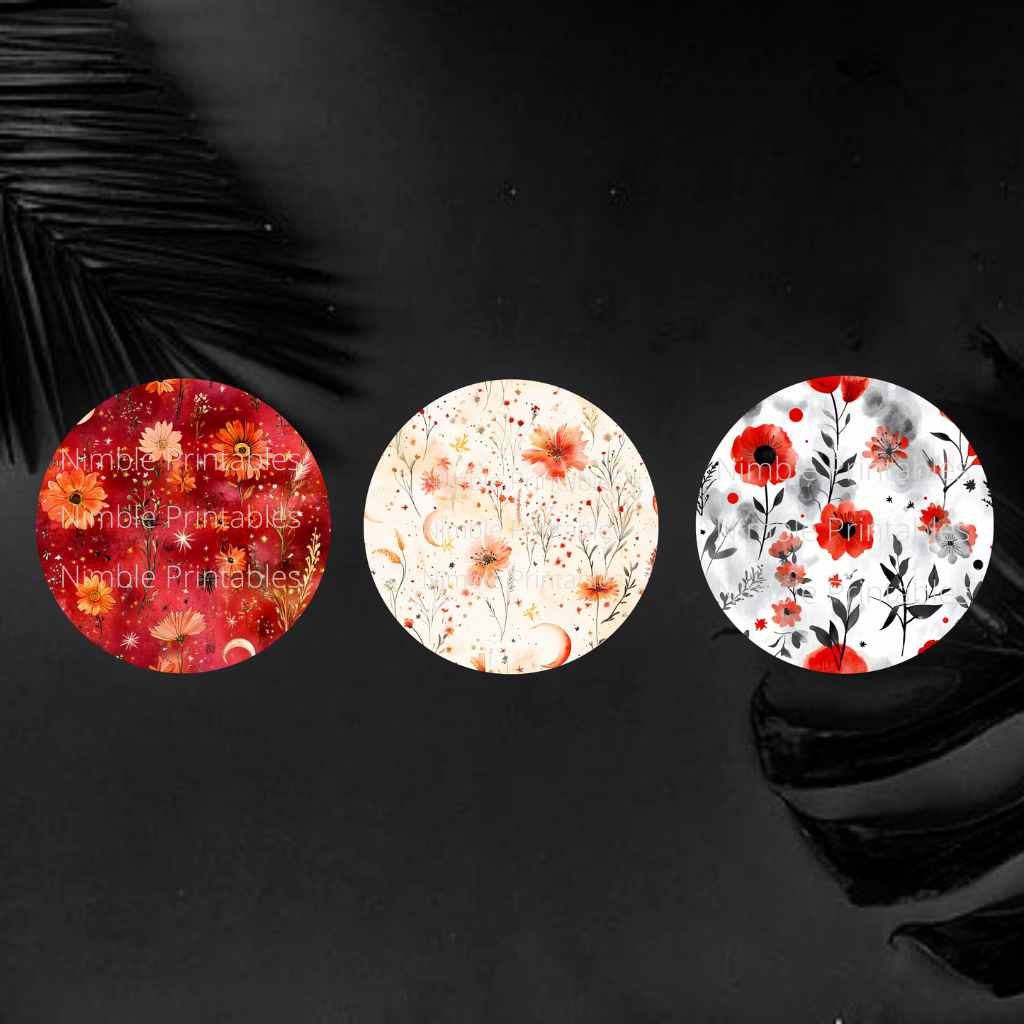 Celestial Floral Car Coaster PNG,  Car Coaster PNG, Instant Downloads, Sublimation Design Car Accessories Car Coaster Designs