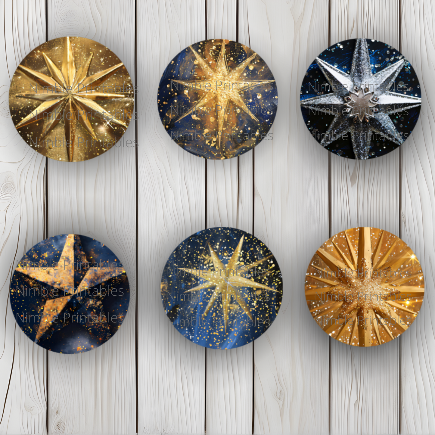 Celestial Star Car Coaster PNG, North Star PNG, Instant Downloads Sublimation Bundle Design Car Accessories