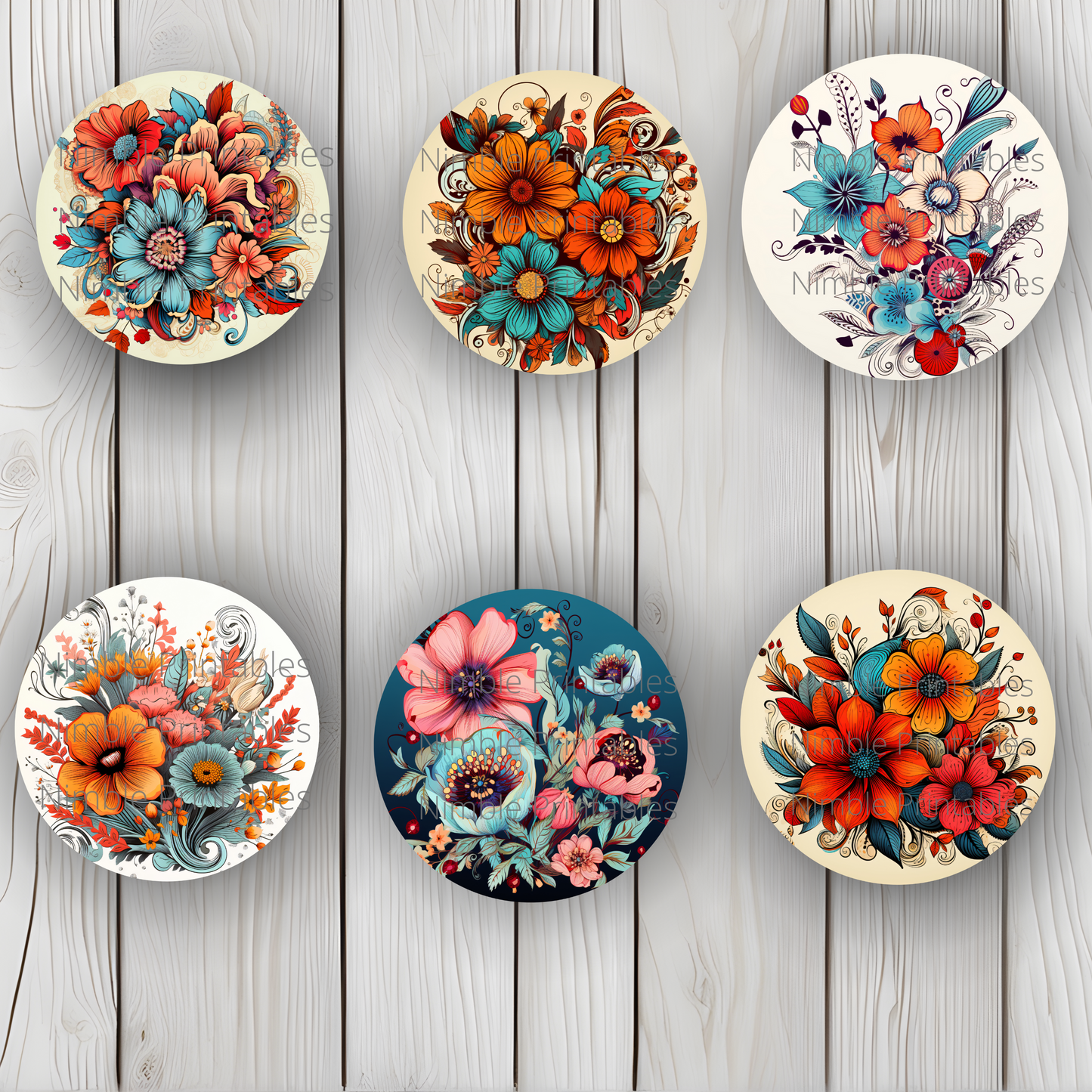 Boho Floral Car Coaster PNG, Floral, Car Coaster PNG, Boho PNG, Instant Downloads Sublimation Design Car Accessories