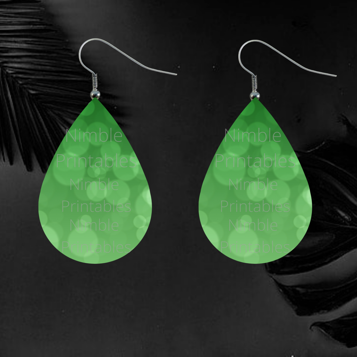 Green Teardrop Earrings, Elegant Statement Jewelry, Waterdrop Dangle, Bright Fashion Accessories, Gift for Her