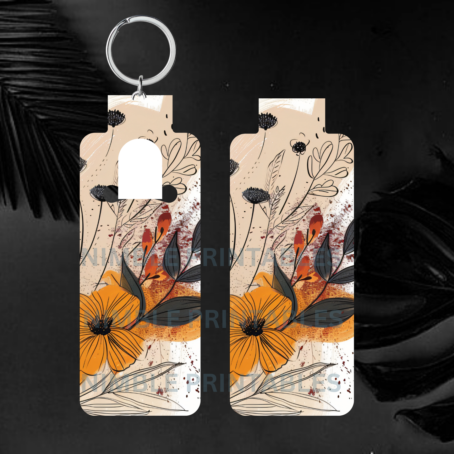 Autumn Boho Floral Skinny Lip Balm Sublimation Bundle Lip Balm Holder PNG Chapstick Holder PNG Sublimation Images Instant Download