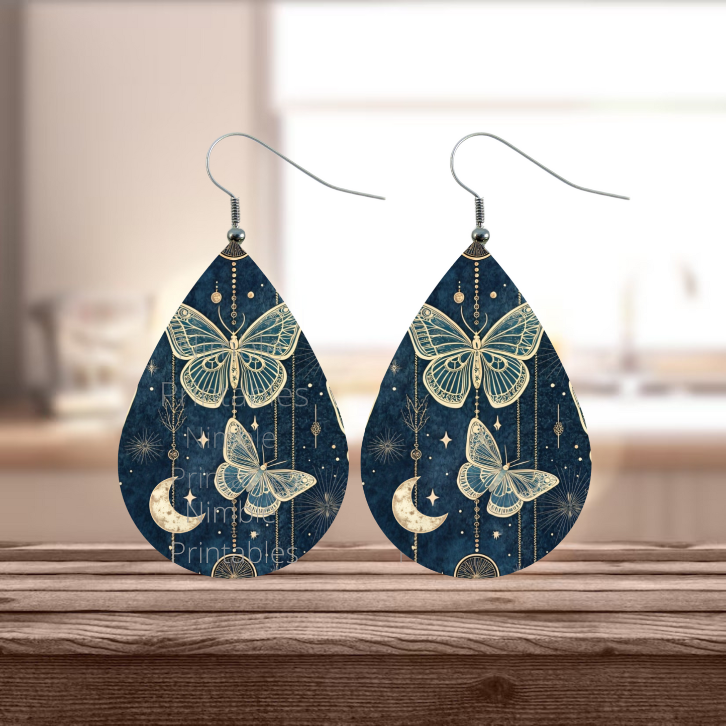 Teardrop Earring PNG Earrings Butterfly, Snake, Scarab, Sublimation Earring Designs Digital Download Instant Download, moon png
