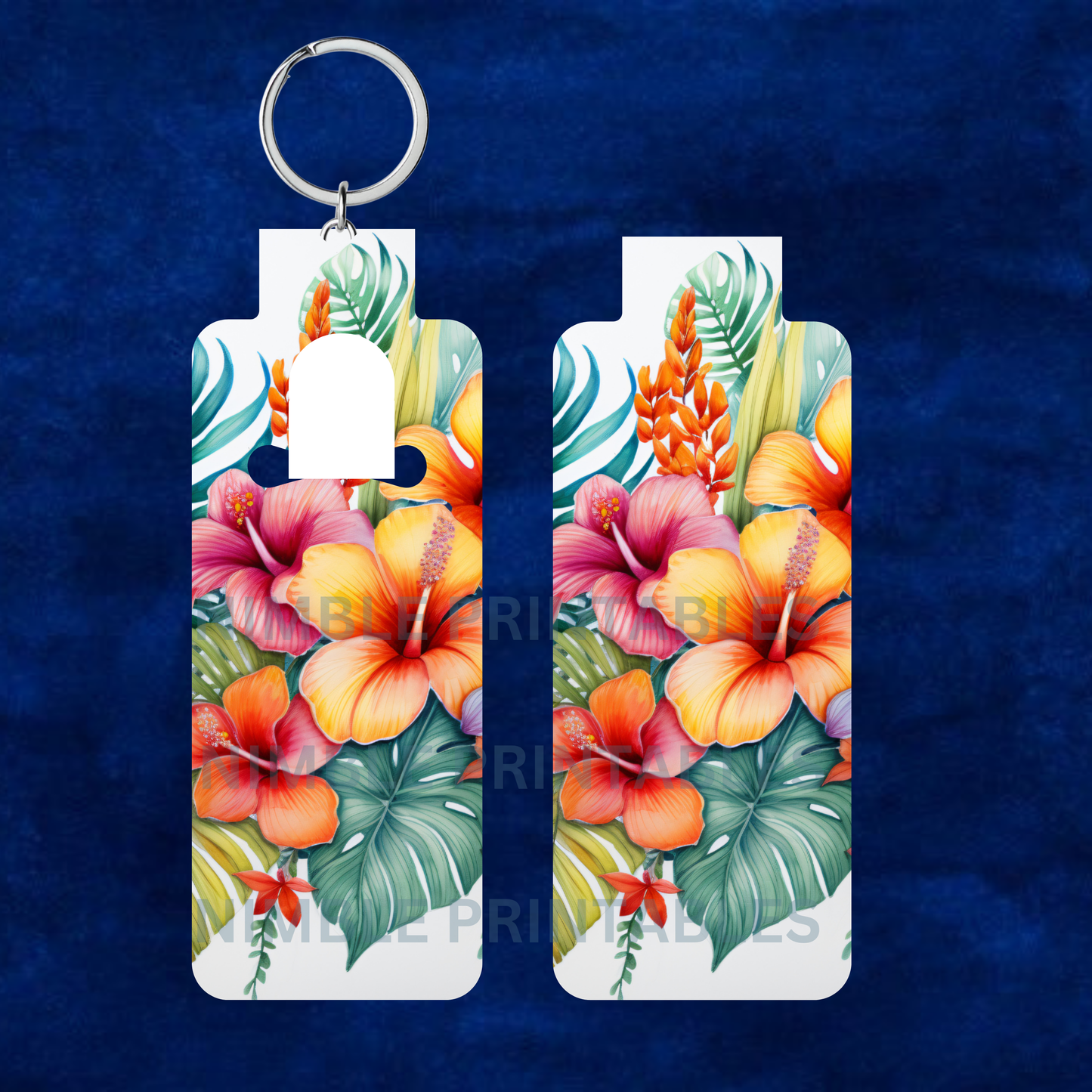 Boho Tropical Skinny Lip Balm Holder PNG Chapstick holder PNG Key Ring Tag Fob Digital Downloads, Instant Download, Sublimation Bundle