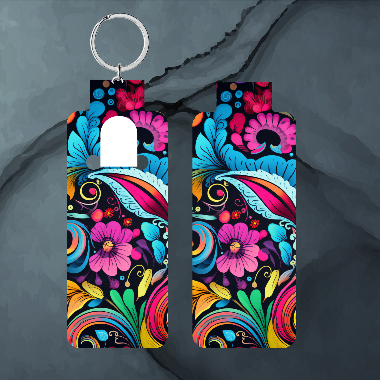 Boho Hippie Skinny Lip Balm Sublimation Bundle Skinny Lip Balm Holder PNG Key Ring Tag Fob Digital Downloads, Instant Download PNG