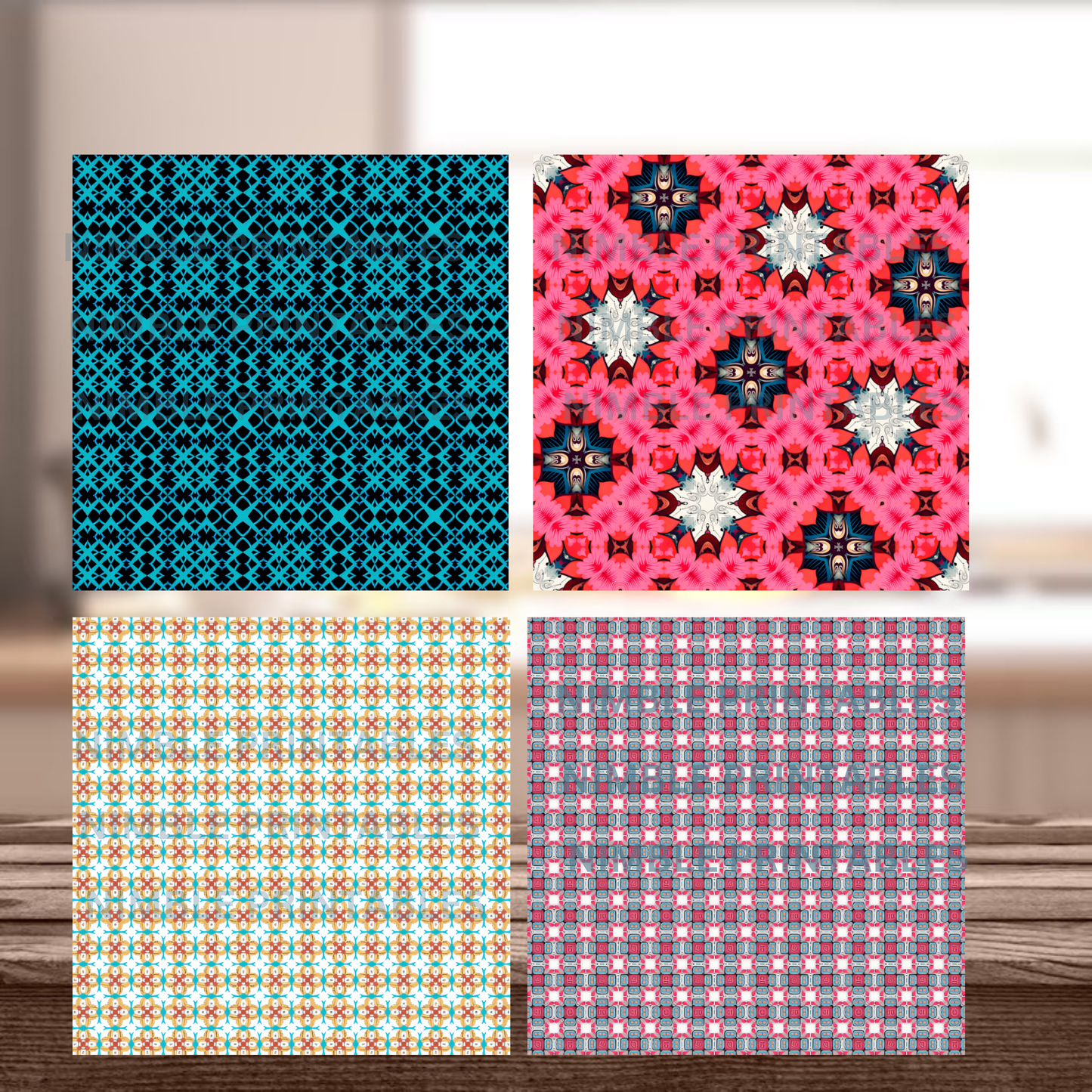 Bright Color Pallet Digital Paper Pack Seamless Pattern Scrapbook Paper Vibrant Background, Digital Download, Digital Paper Pattern