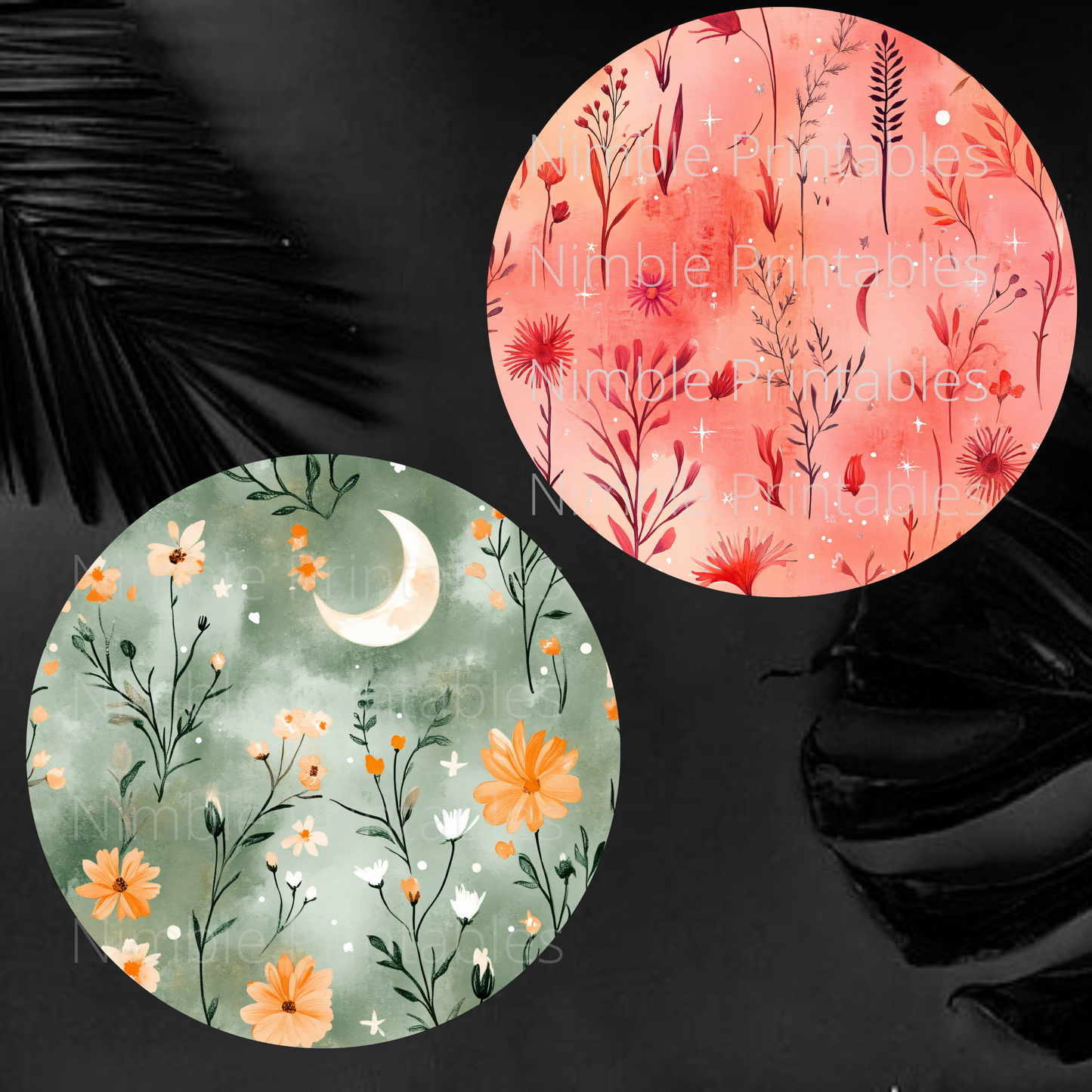 Celestial Floral Car Coaster PNG,  Car Coaster PNG, Instant Downloads, Sublimation Design Car Accessories Car Coaster Designs