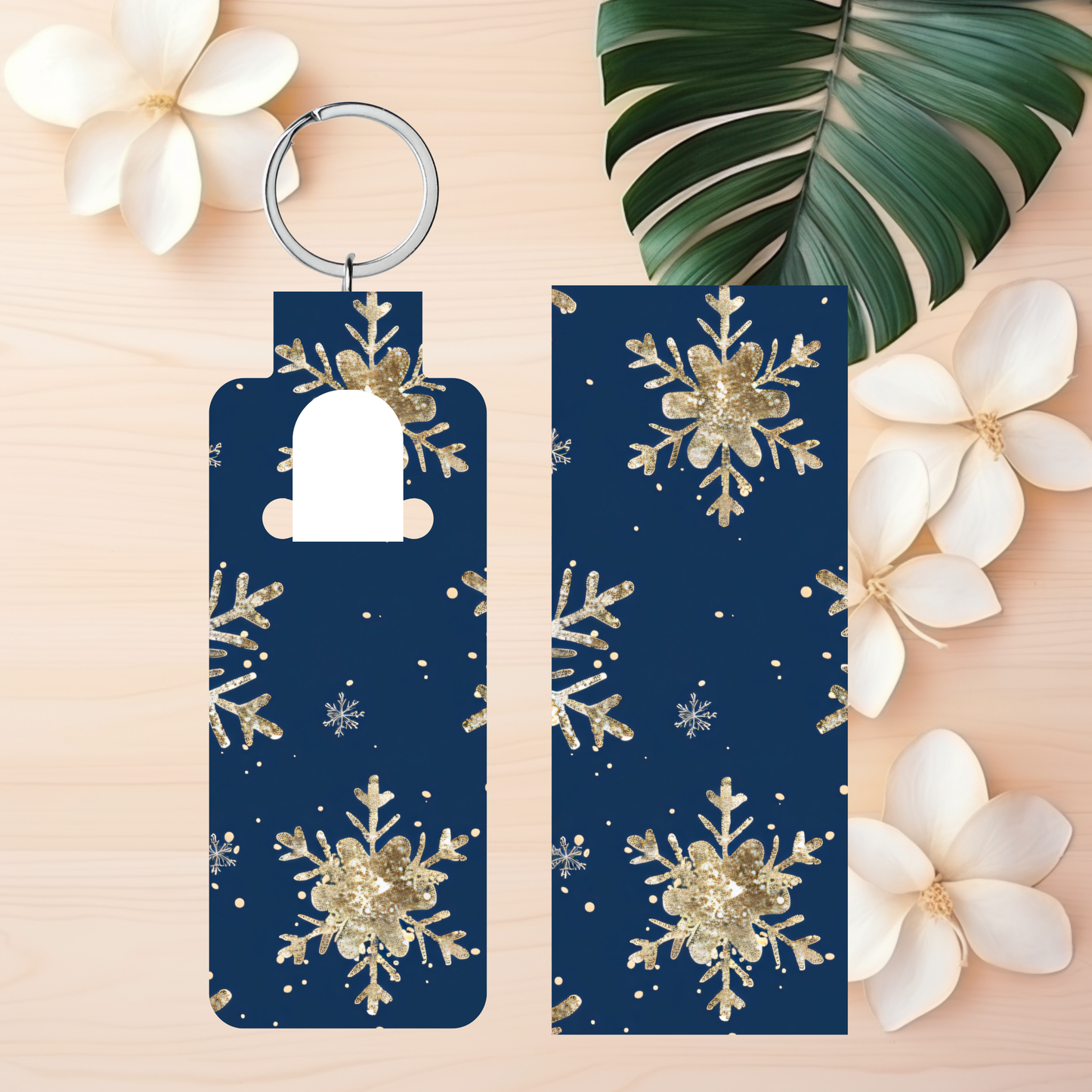 Snowflake Skinny Lip Balm Sublimation Bundle, Chapstick Holder PNG Key Ring Tag Key Fob Digital Downloads, Instant Download Winter PNG