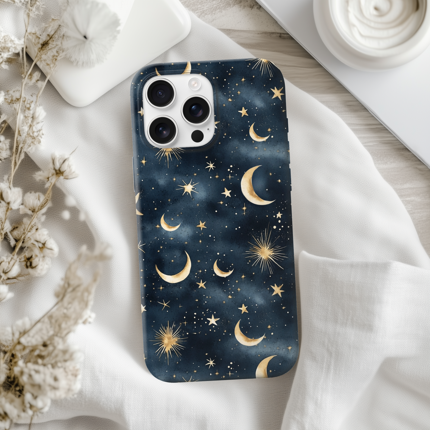 Celestial Phone Case - Tough Cases with Moon and Stars Design, Galaxy Phone Cover, Night Sky Accessories, Astrology Gift, Space [...]
