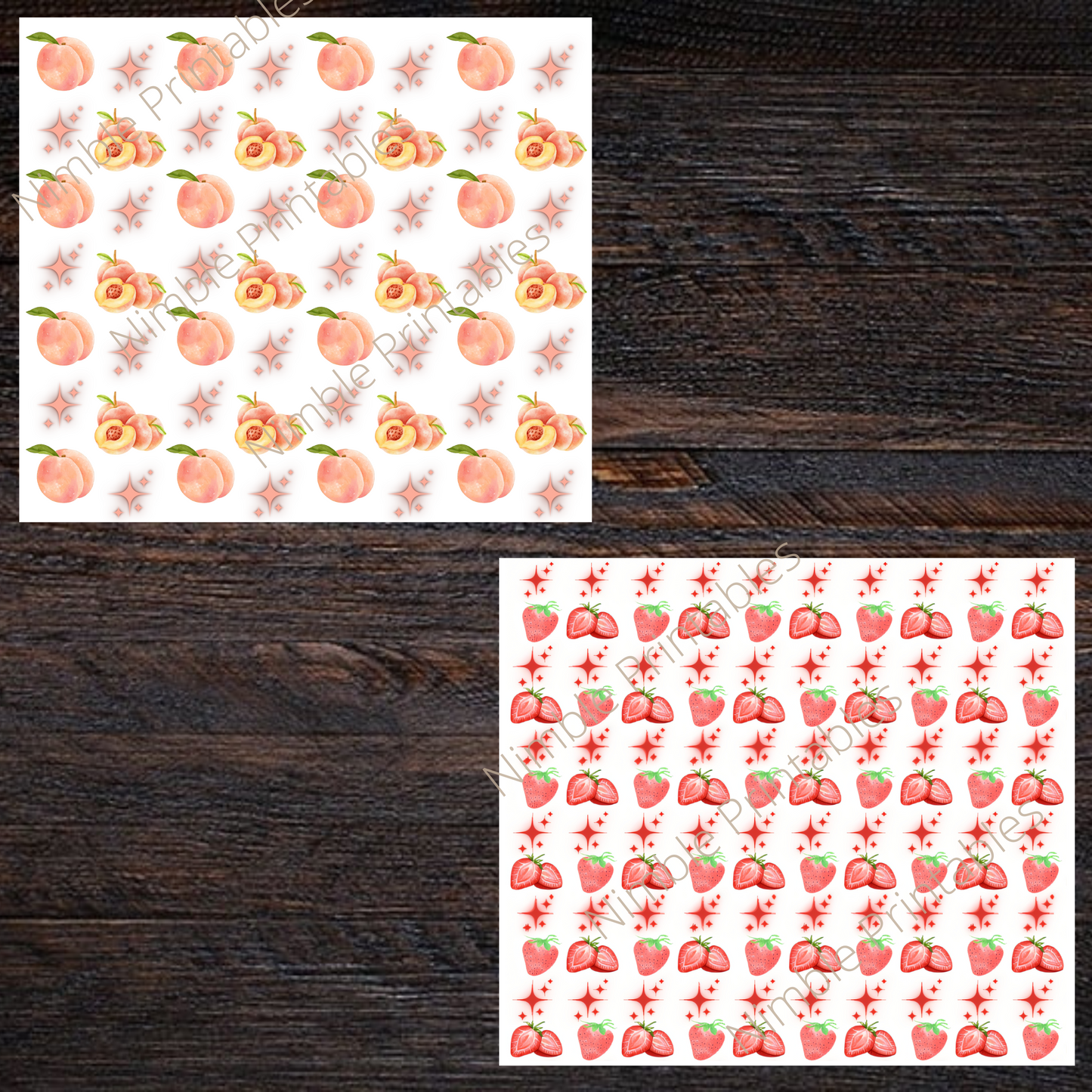 Fruit Print Tumbler Wrap Bundle, 20z Skinny Tumbler Sublimation Design Digital Download, Cherry PNG, Watercolor Print, Passion Fruit Print