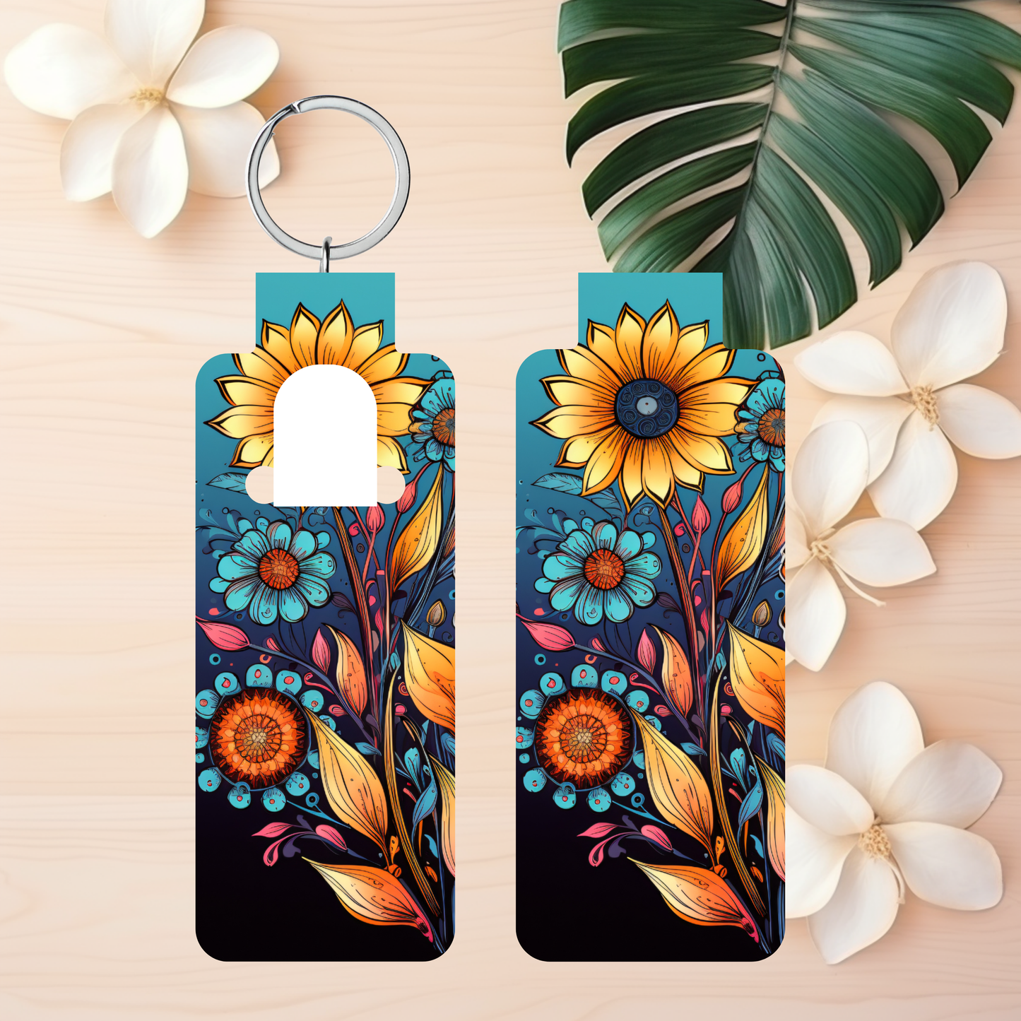 Boho Skinny Lip Balm Sublimation Bundle Skinny Lip Balm Holder PNG Key Ring Tag Fob Digital Downloads, Instant Download Floral PNG