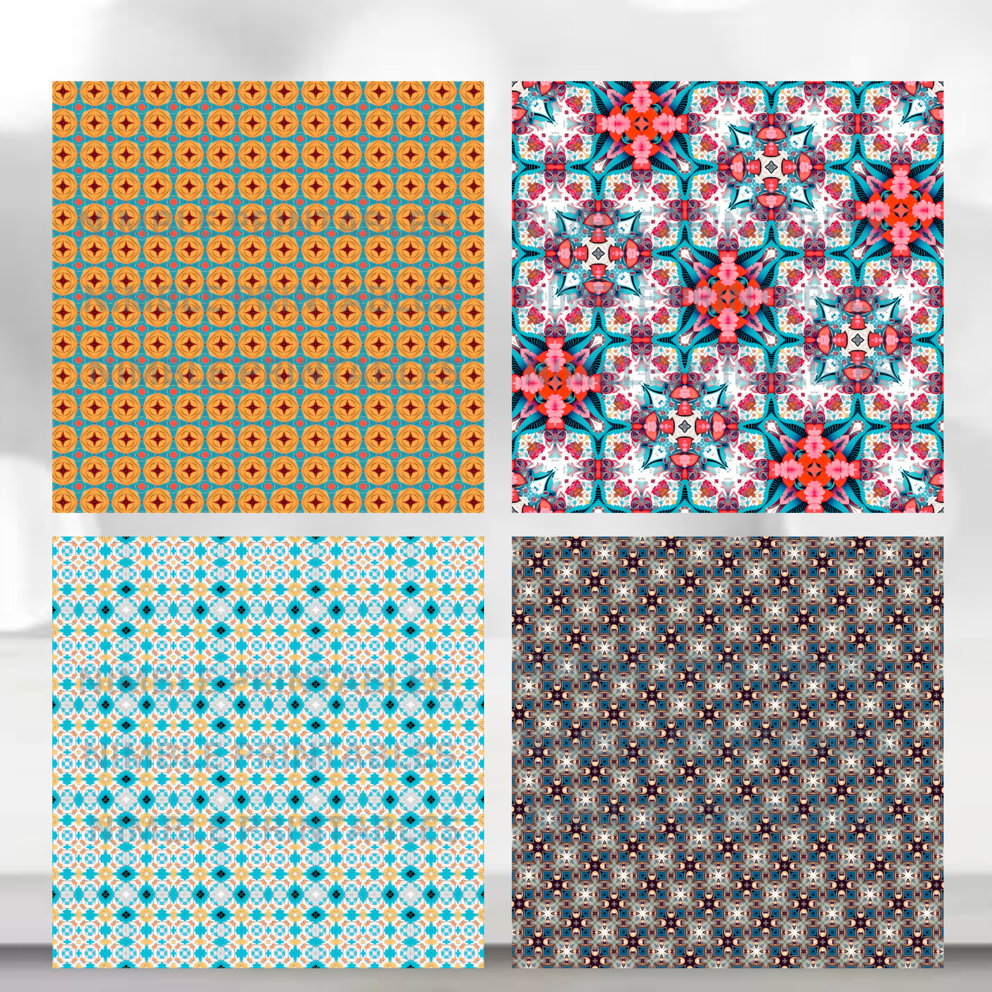 Bright Color Pallet Digital Paper Pack Seamless Pattern Scrapbook Paper Vibrant Background, Digital Download, Digital Paper Pattern