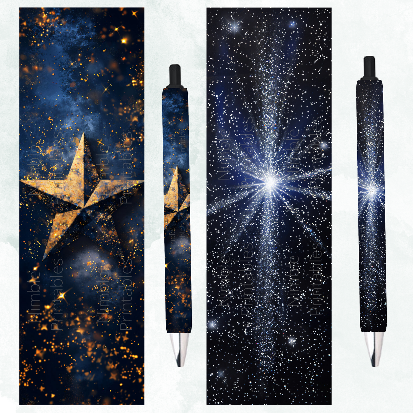 Pen Wraps Listing - Celestial Star PNG Pen Wrap PNG, Ink Joy Pen Wraps, Waterslide Pen Wrap PNG,  Digital Downloads, Instant Download