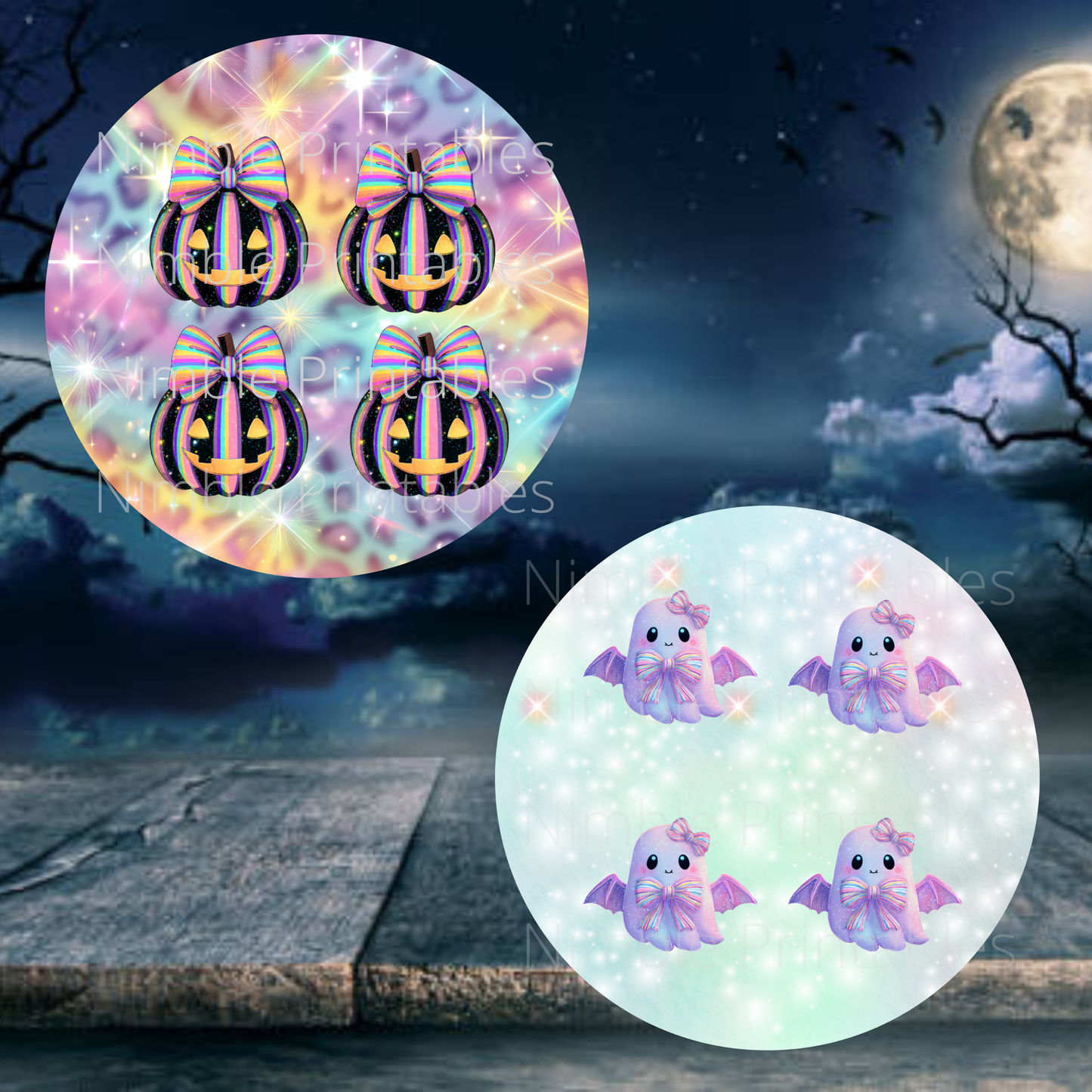 Car Coaster Sublimation PNG Round Car Coaster Digital Printable Design DIY Sublimation Blanks Instant Download PNG Iridescence Halloween PNG