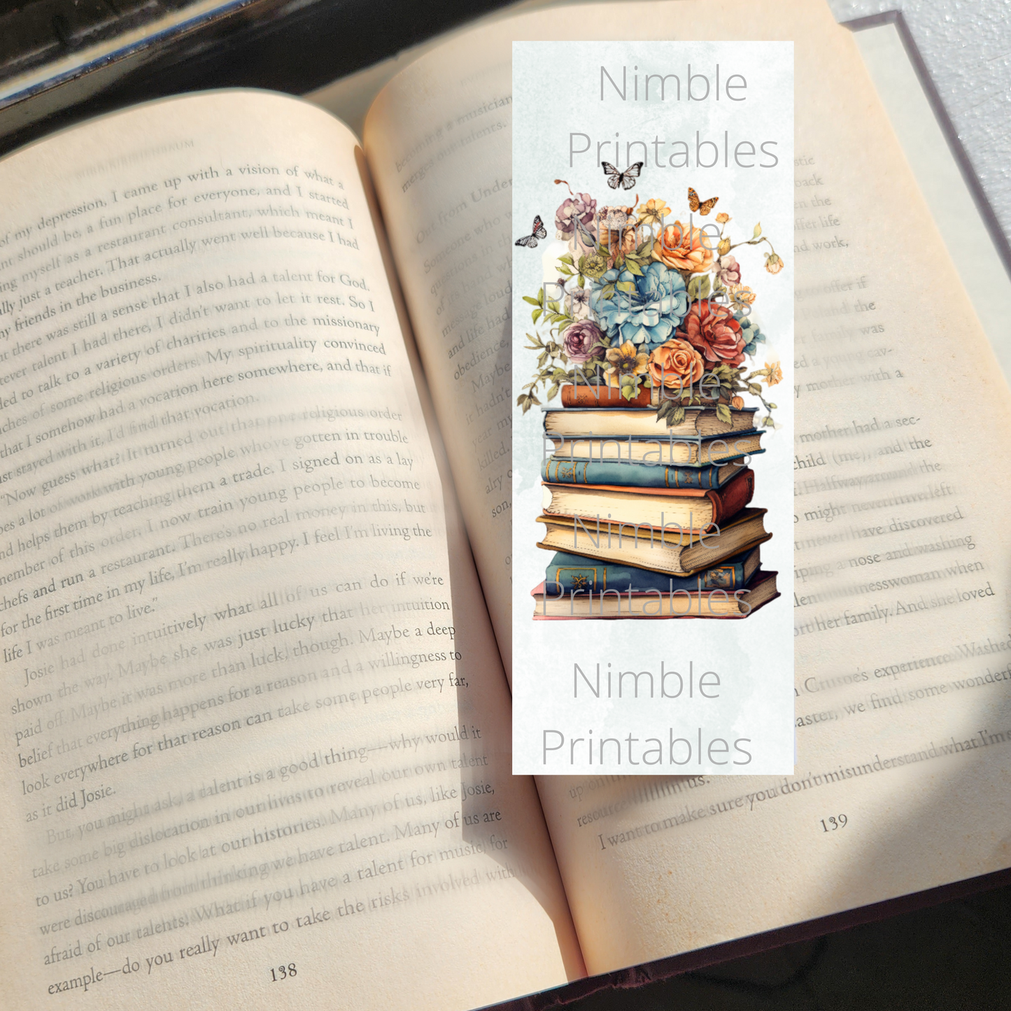 Cute Bookmarks Bundle, Printable Bookmarks, Digital Downloads, Watercolor Bookmark, 35 PNG and 35 JPG Bookmark Sublimation