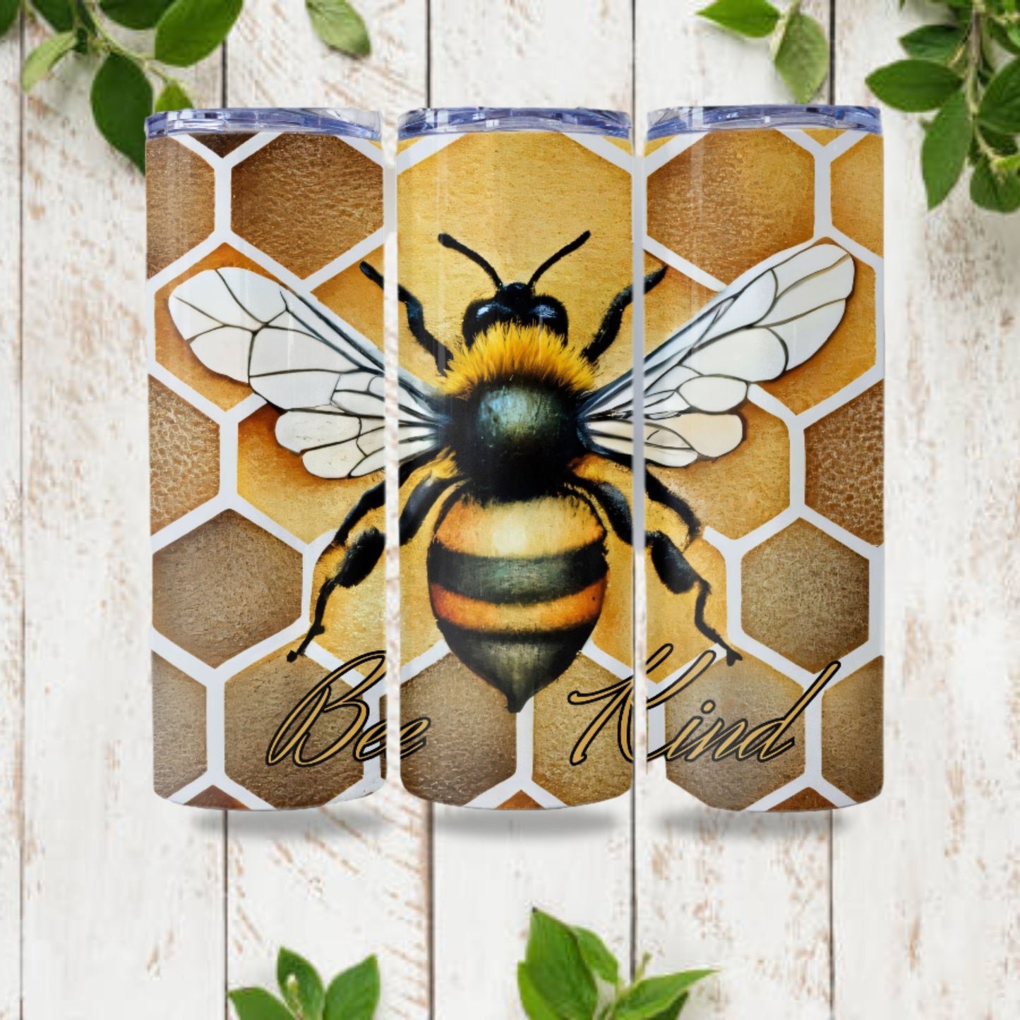 Honey Bee Tumbler Wrap Design 20z Tumbler Digital Download PNG, Digital File Sublimation Tumbler Wrap Honeycomb Tumbler, Straight Design