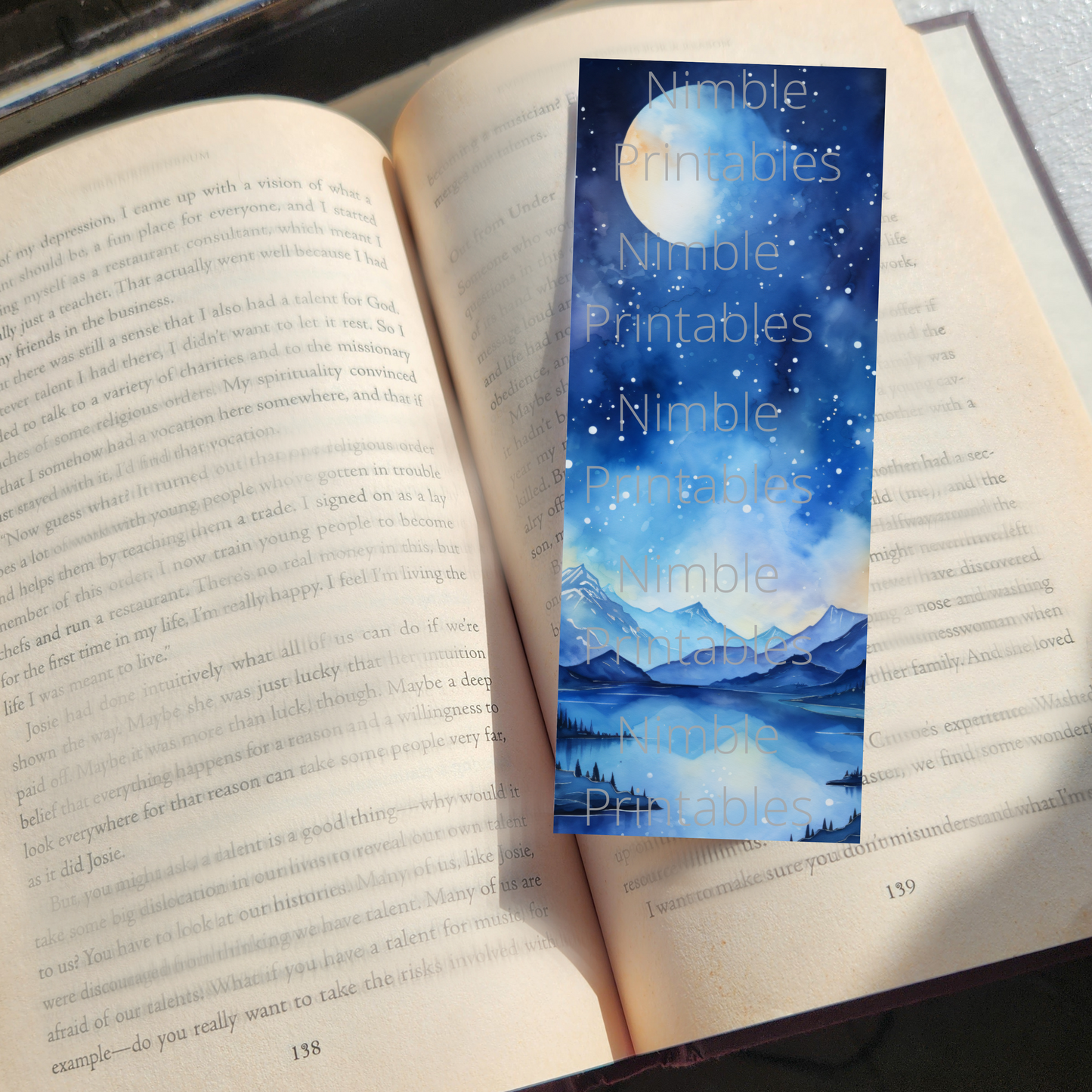 Printable Bookmarks Bundle Celestial Theme, Digital Downloads, Watercolor bookmark, 30 PNG and JPG Bookmark Sublimation