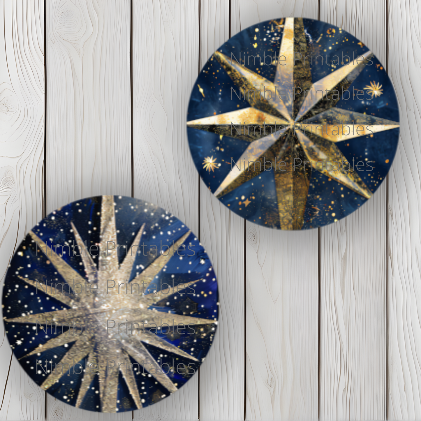Celestial Star Car Coaster PNG, North Star PNG, Instant Downloads Sublimation Bundle Design Car Accessories