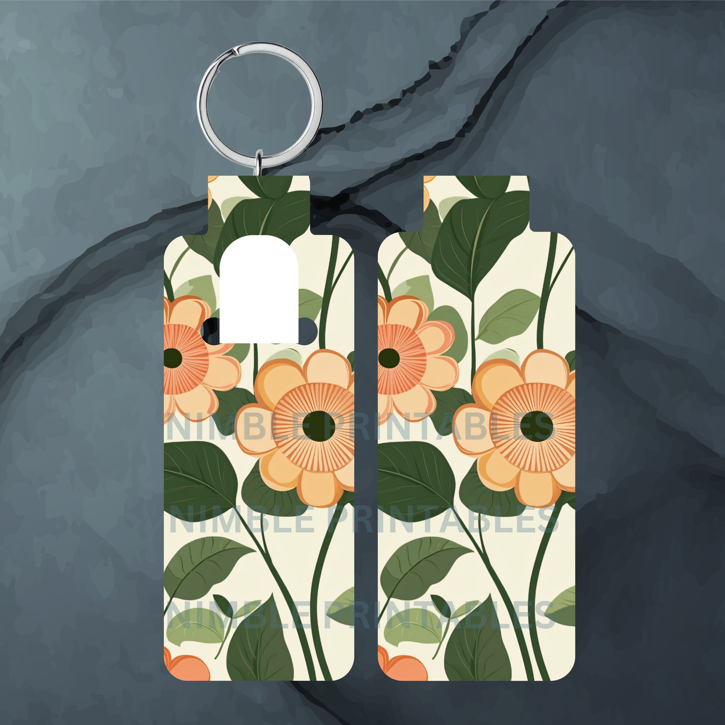 Skinny Lip Balm Sublimation Bundle Lip Balm Holder PNG Key Ring Tag Fob Digital Downloads, Instant Download Orange PNG Pink PNG Floral PNG