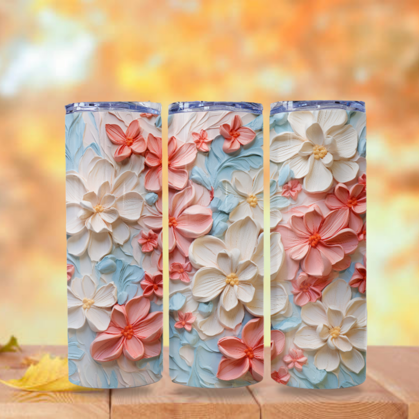 Floral Tumbler Wrap Design 20z Tumbler Digital Download PNG Sublimation Tumbler Wrap Floral PNG Canvas Painting