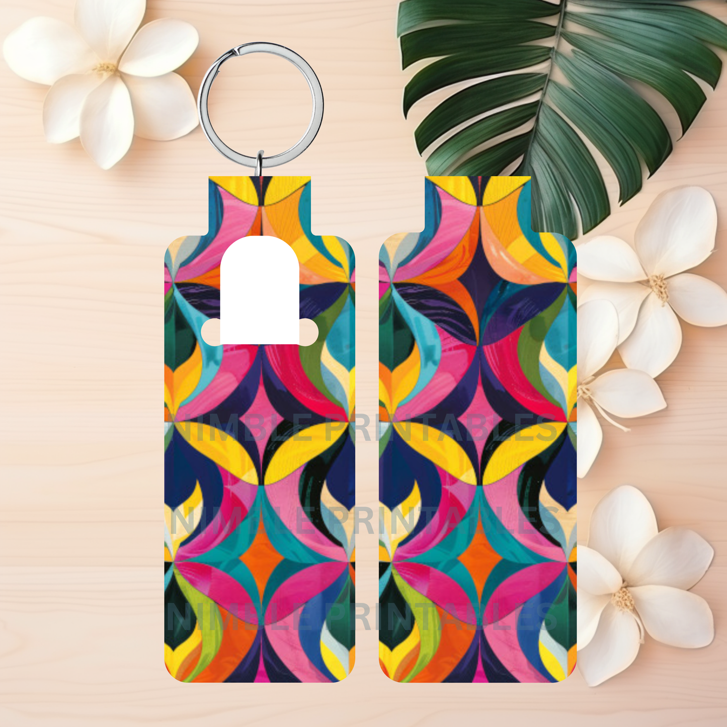 Retro Print Skinny Lip Balm Sublimation Bundle Skinny Lip Balm Holder PNG Key Ring Tag Fob Digital Downloads, Instant Download Groovy png