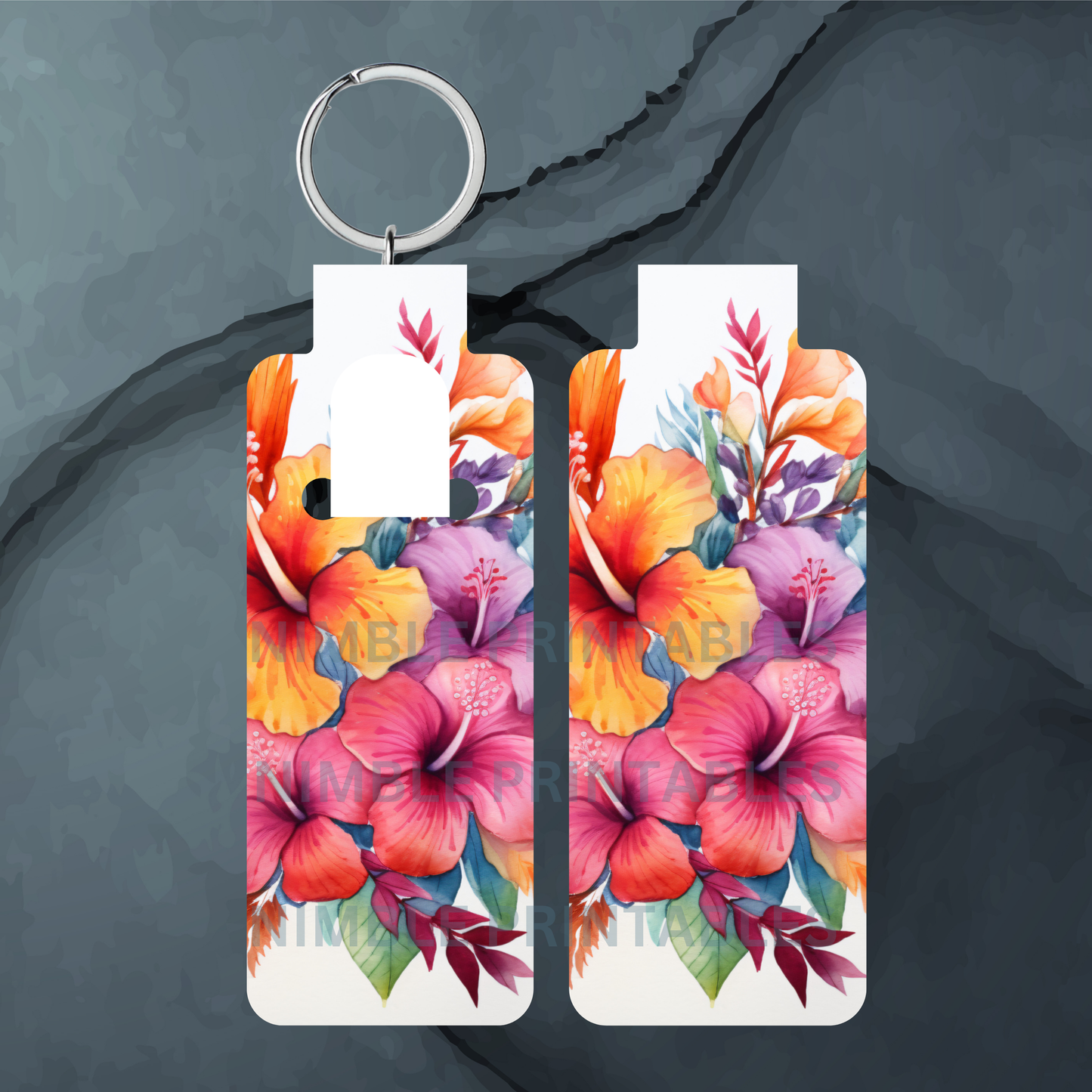 Boho Tropical Skinny Lip Balm Holder PNG Chapstick holder PNG Key Ring Tag Fob Digital Downloads, Instant Download, Sublimation Bundle