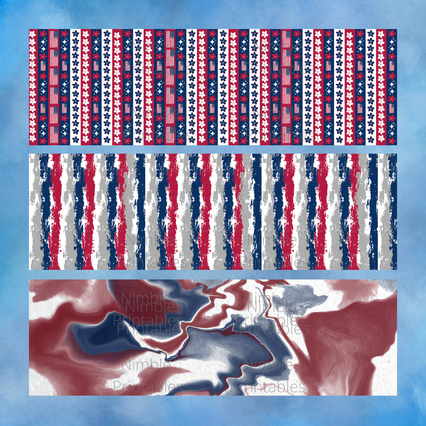 American Flag Pen Wrap PNG, Ink Joy Pen Wraps, Waterslide Pen Wrap PNG, Instant Digital Download, coquette bows png, Floral png, star png