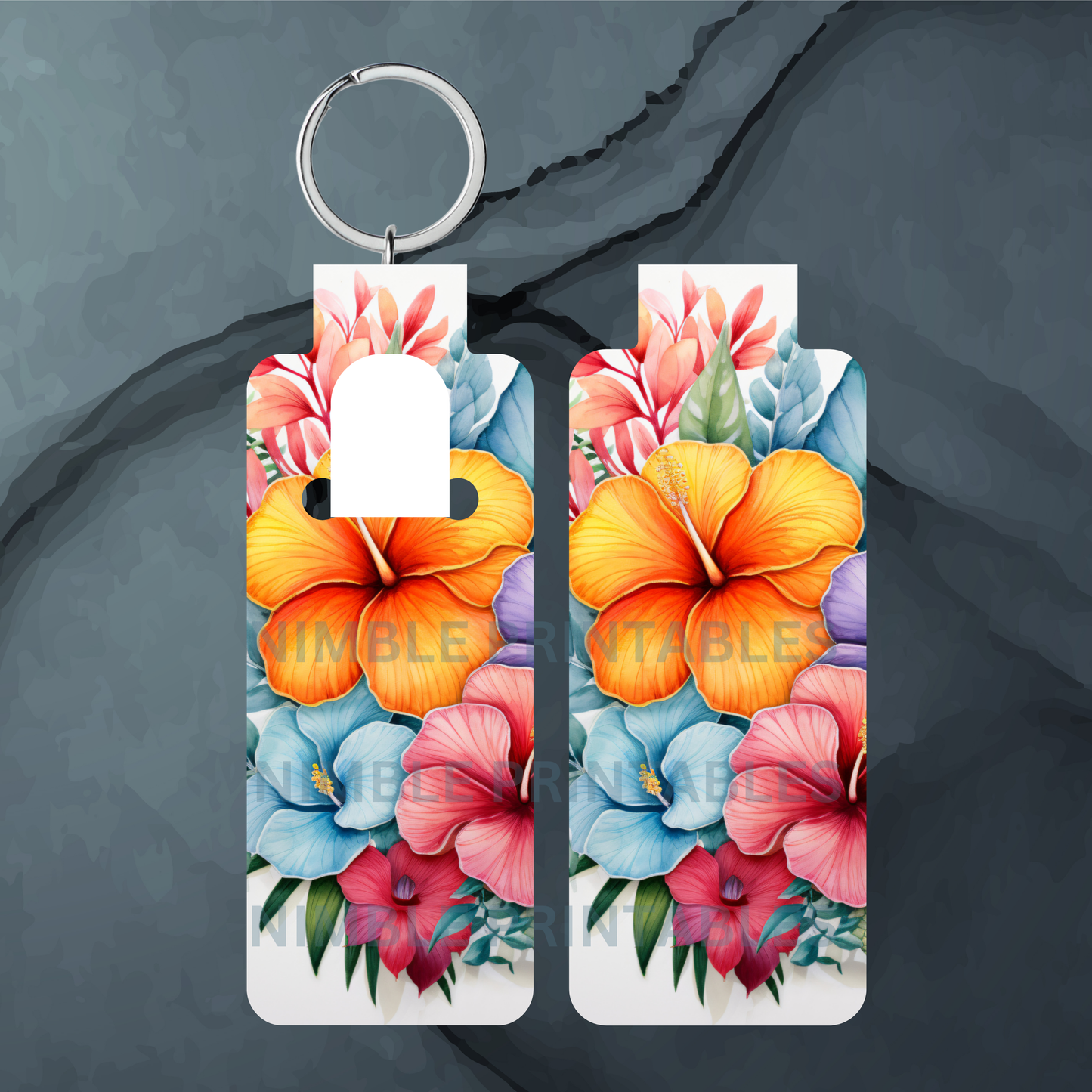 Boho Tropical Skinny Lip Balm Holder PNG Chapstick holder PNG Key Ring Tag Fob Digital Downloads, Instant Download, Sublimation Bundle