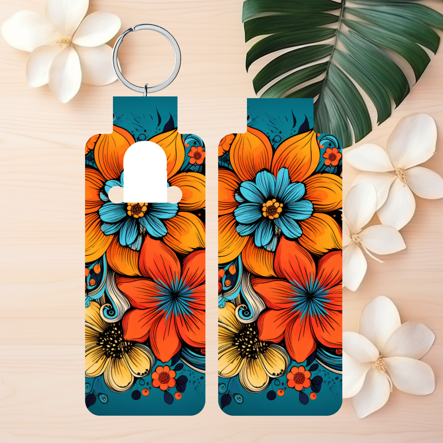 Boho Skinny Lip Balm Sublimation Bundle Skinny Lip Balm Holder PNG Key Ring Tag Fob Digital Downloads, Instant Download Floral PNG