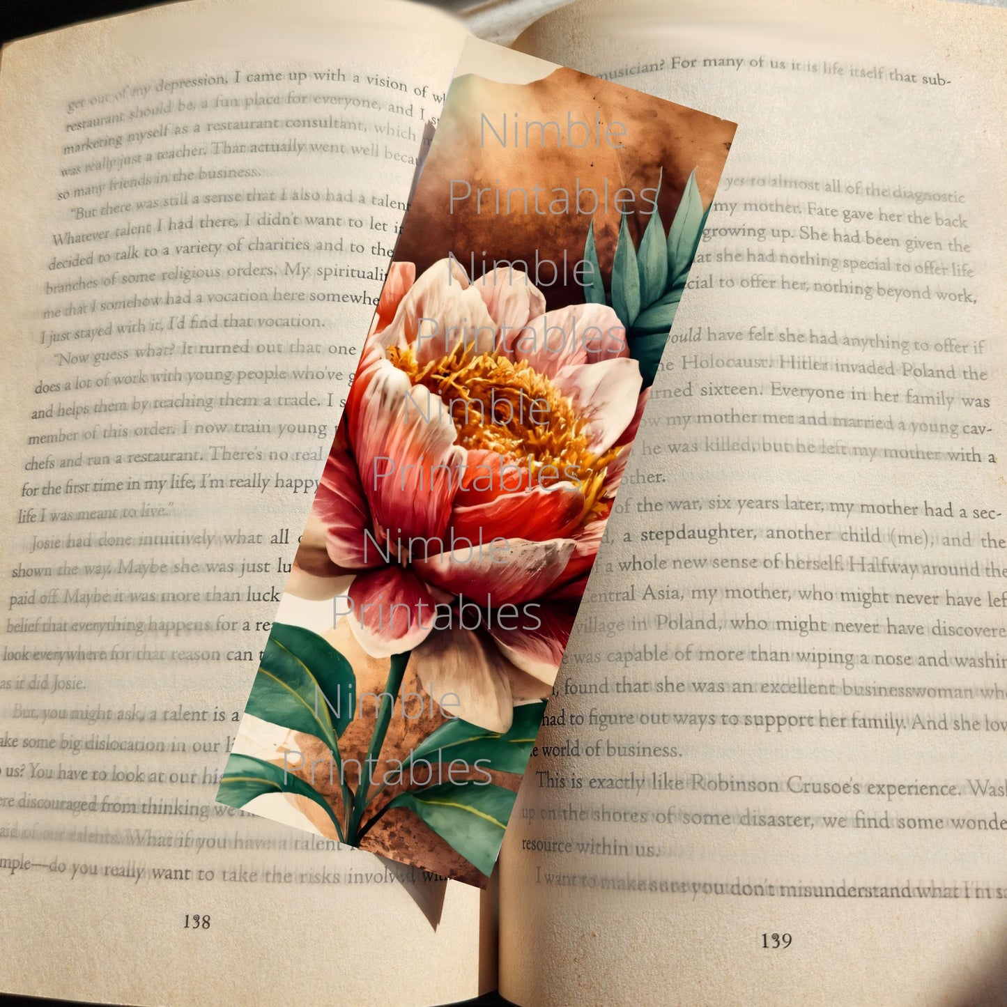 Printable Bookmarks Bundle Vintage Floral, Digital Download, Printable Bookmark Set, 25 PNG and 25 JPG Bookmark Sublimation