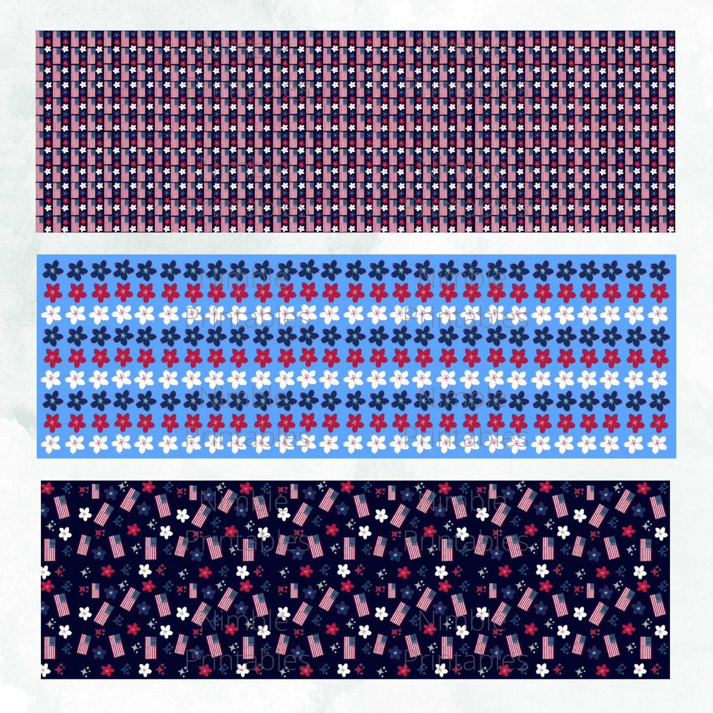 American Flag Pen Wrap PNG, Ink Joy Pen Wraps, Waterslide Pen Wrap PNG, Instant Digital Download, coquette bows png, Floral png, star png