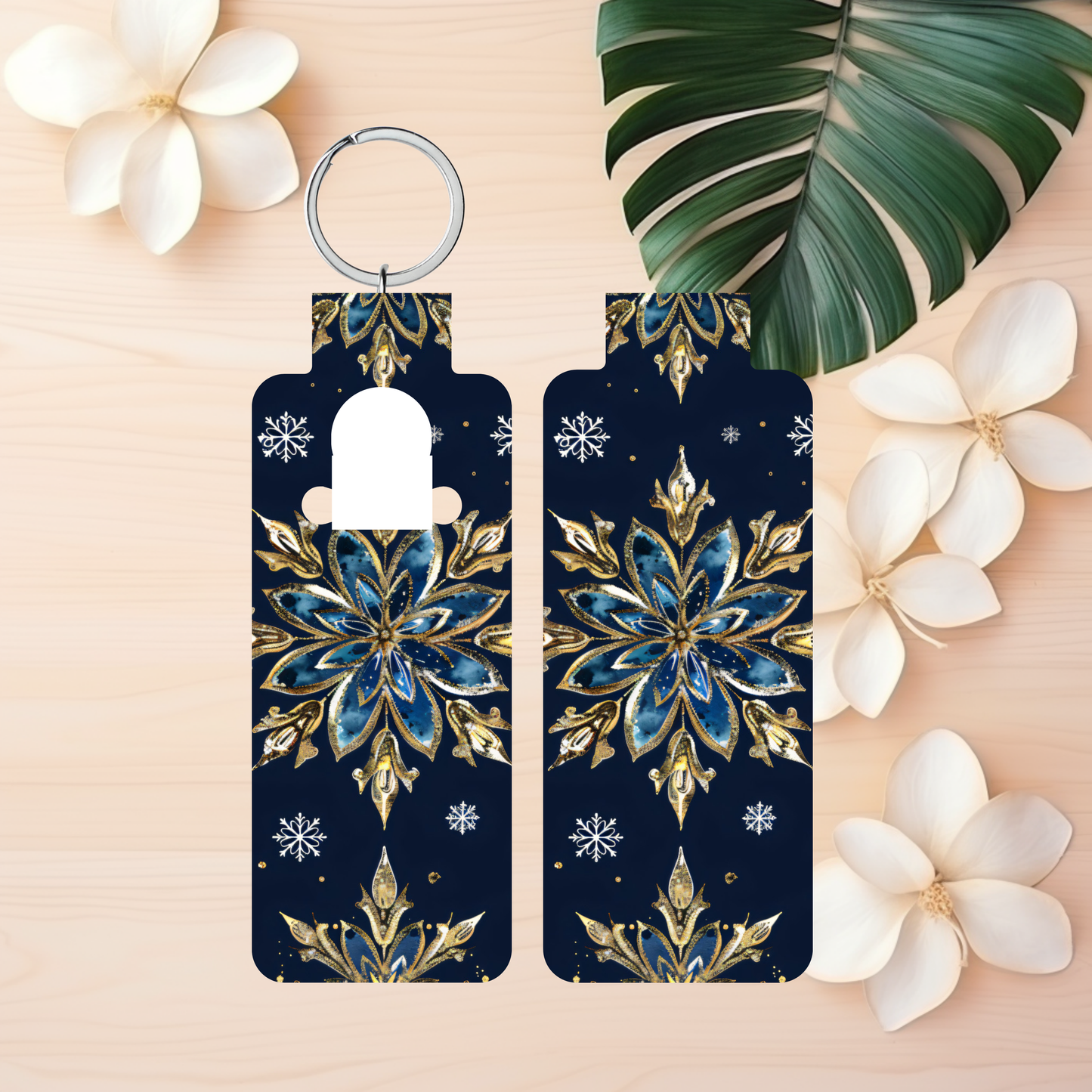 Snowflake Skinny Lip Balm Sublimation Bundle, Chapstick Holder PNG Key Ring Tag Key Fob Digital Downloads, Instant Download Winter PNG