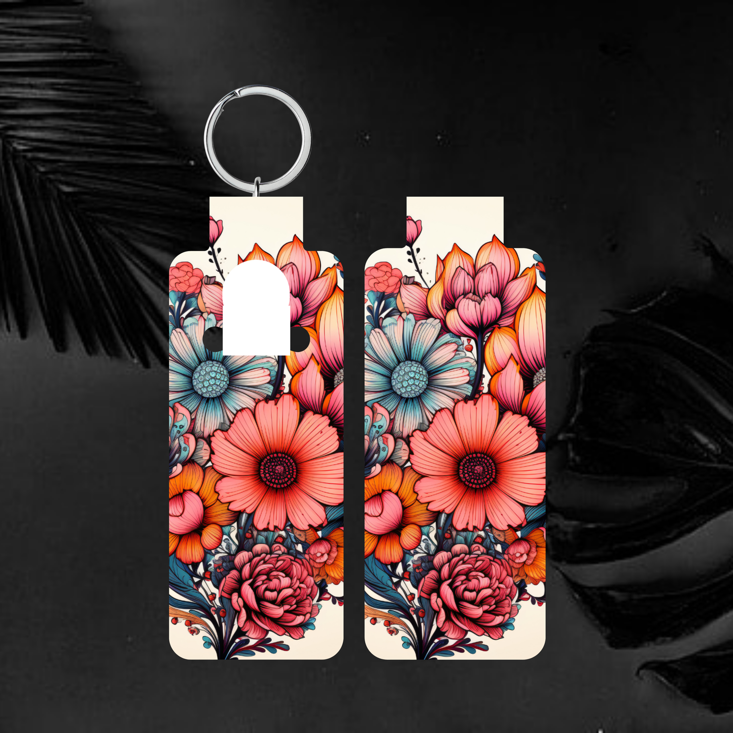 Boho Skinny Lip Balm Sublimation Bundle Skinny Lip Balm Holder PNG Key Ring Tag Fob Digital Downloads, Instant Download Floral PNG