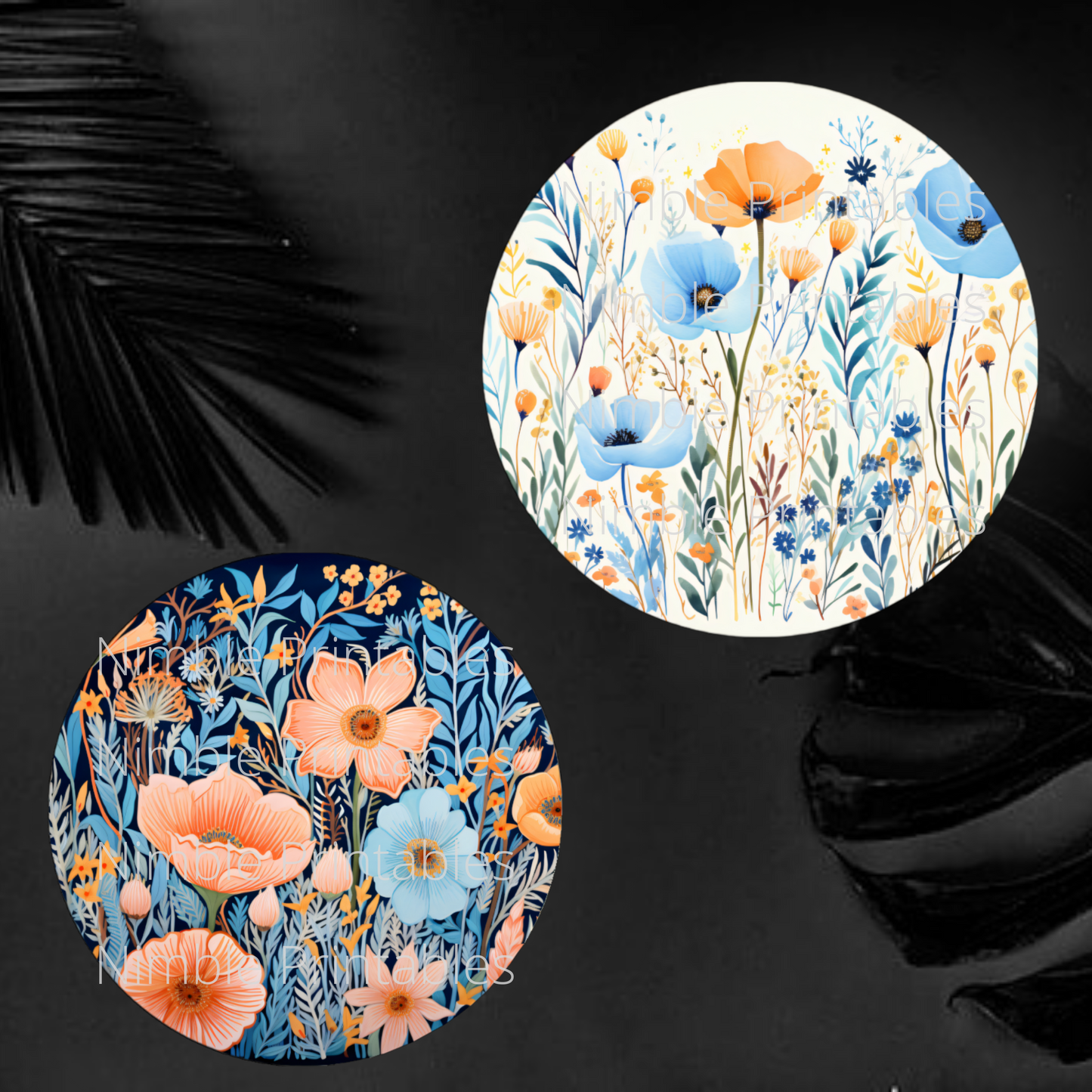 Wildflower Car Coaster PNG, Boho PNG, Instant Downloads Sublimation Design Car Accessories