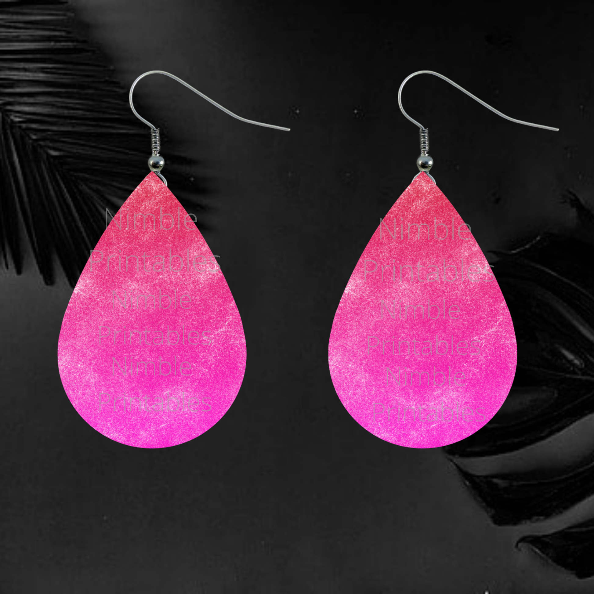 Pink Teardrop Earrings, Sparkling Drop Dangle, Fashion Accessory, Bright Party Jewelry, Lightweight Statement Earrings, Gift for Her